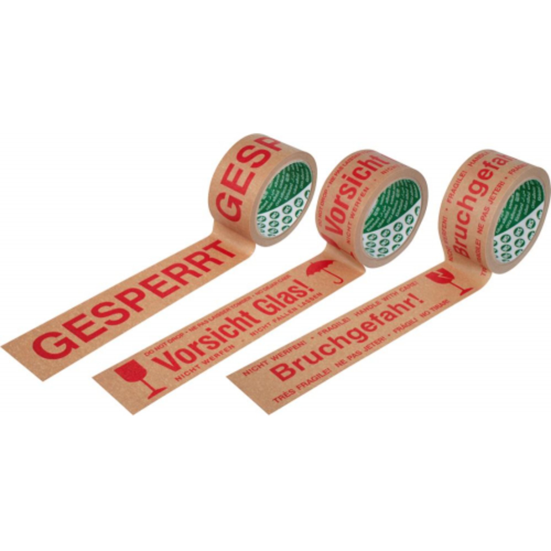 Papier-Warnband "Gesperrt" 50mm x 50m, braun