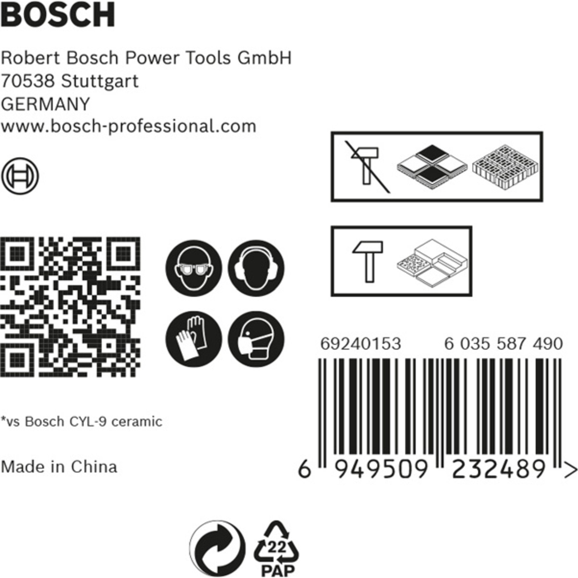 EXPERT HEX-9 Hard Ceramic Bohrer gemischtes Set, 6 mm, 5-tlg