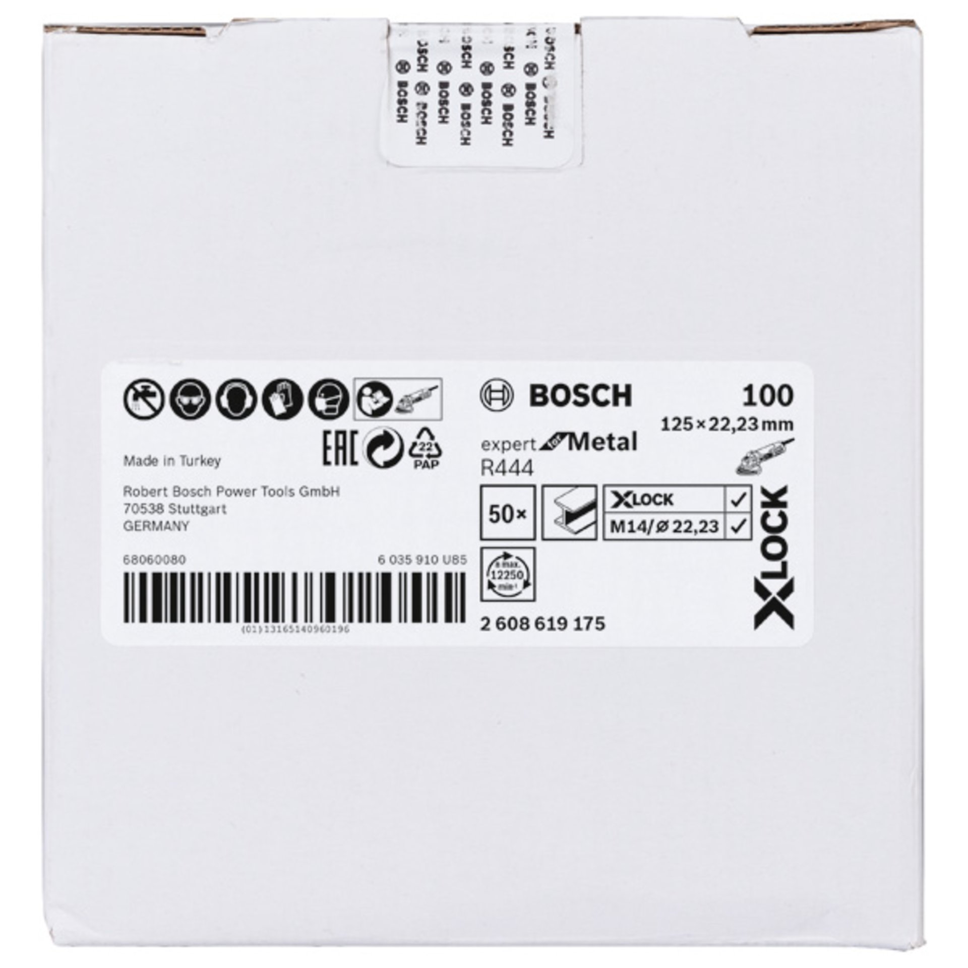 X-LOCK Fiberschleifscheibe, Ø125 mm, K 100, R444, Expert for Metal, 1 Stk.