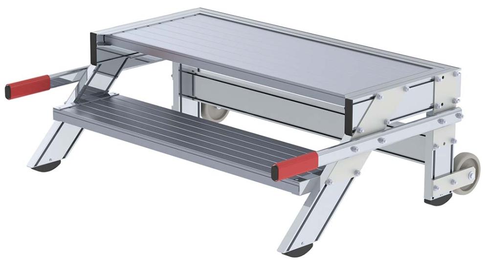 LM-Arbeitspodest fahrbar 2 Stufen, Stuf.be. 1000mm LM-Arbeitspodest fahrbar 2 Stufen, Stuf.be. 1000mm