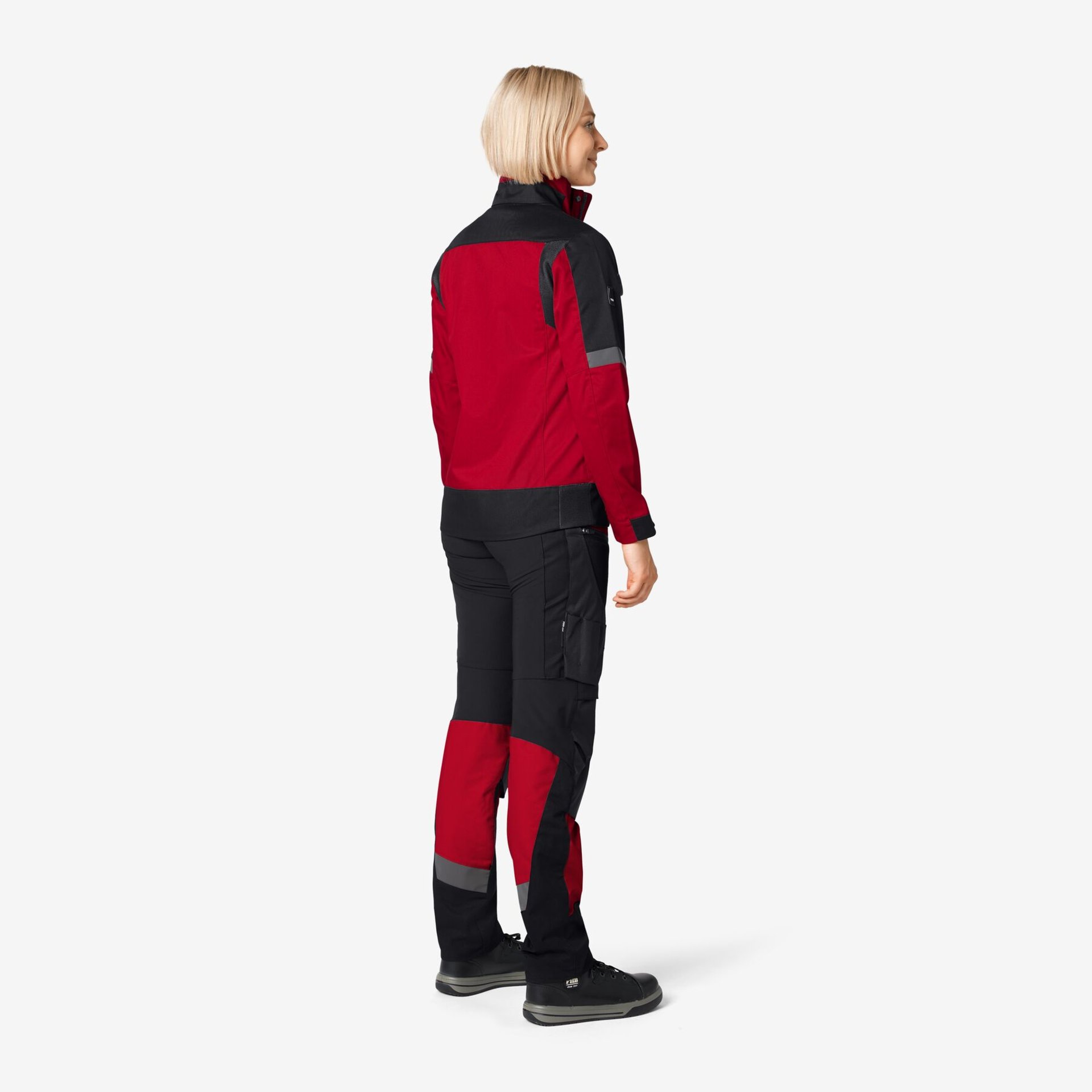 ANDREA Arbeitsjacke Damen rot-schwarz XL