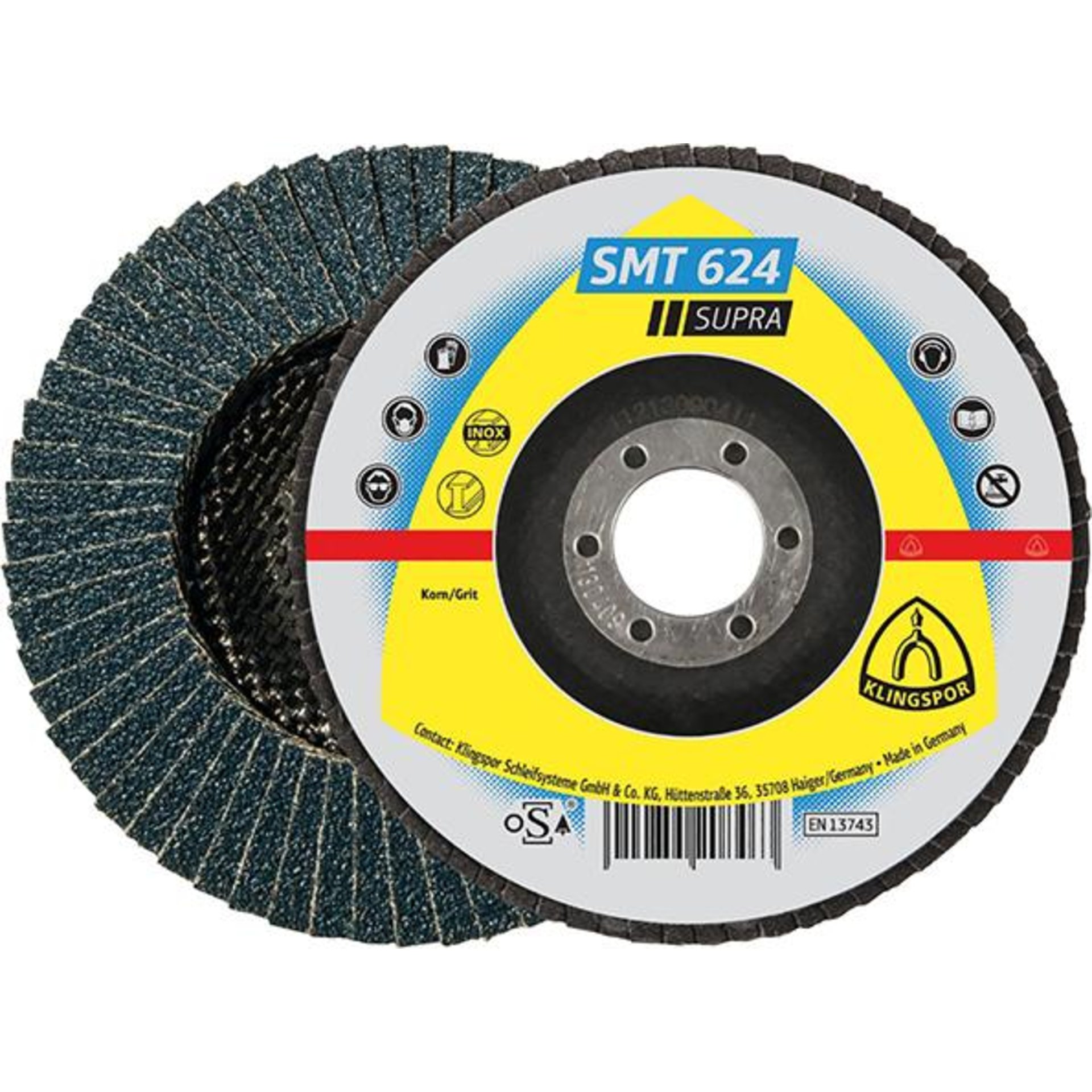 Schleifmopteller SMT624 115mm K120 gew. Klingspor