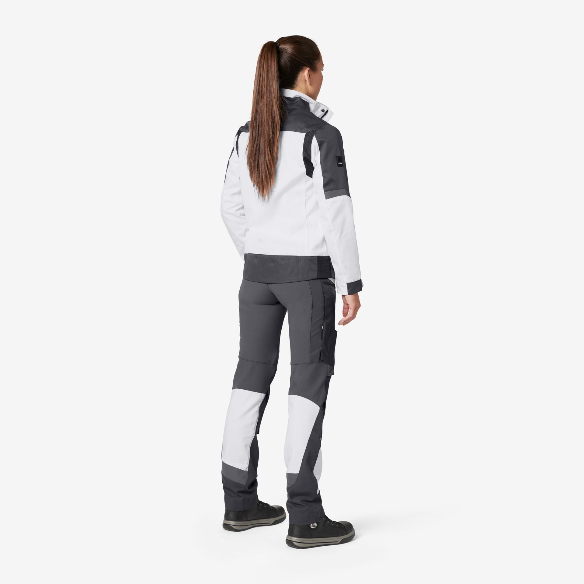 ANDREA Arbeitsjacke Damen weiß-anthrazit S