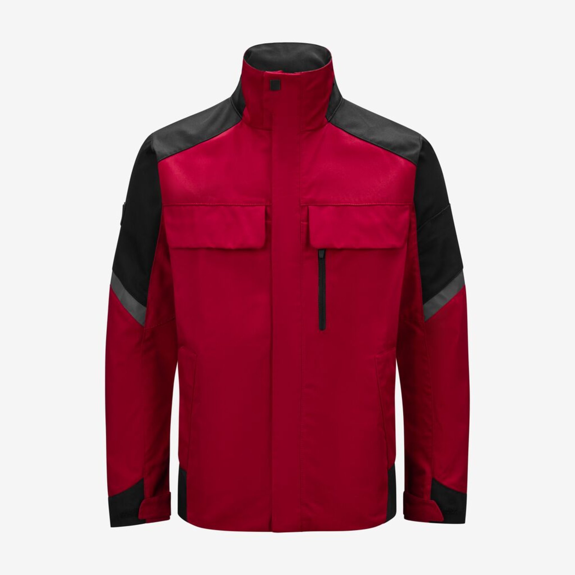 FRANK Arbeitsjacke Herren rot-schwarz 5XL