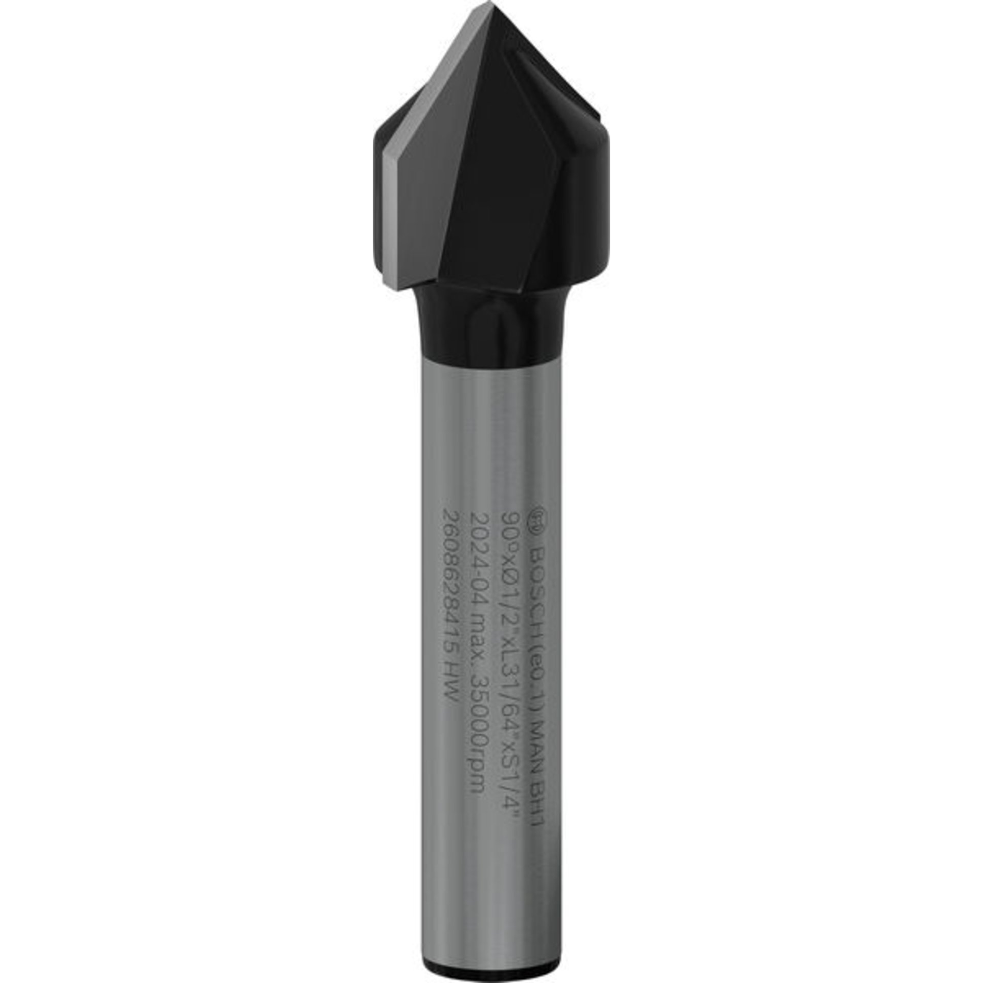 PRO V-Nutfräser, 90° x Ø 1/2“, Schaft 1/4“