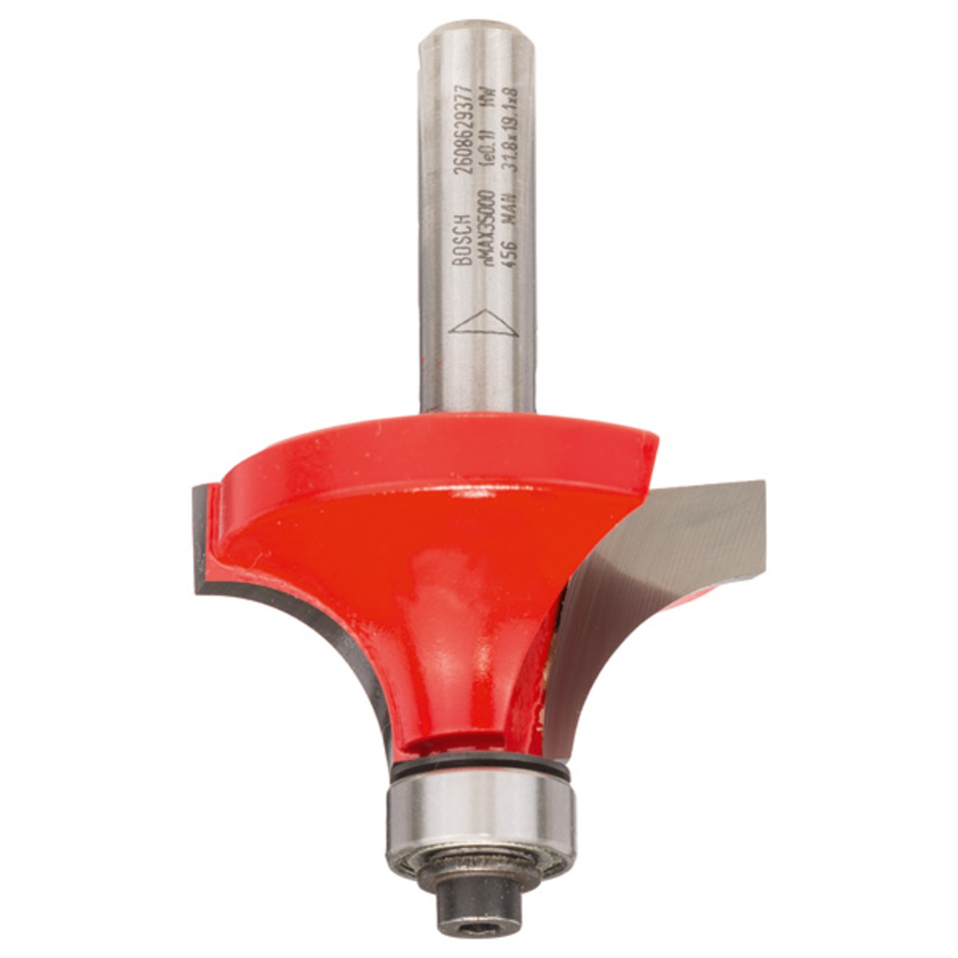 Abrundfräser Expert for Wood, 8 mm, D 38,1 mm, R1 12,7 mm, L 19 mm, G 61 mm