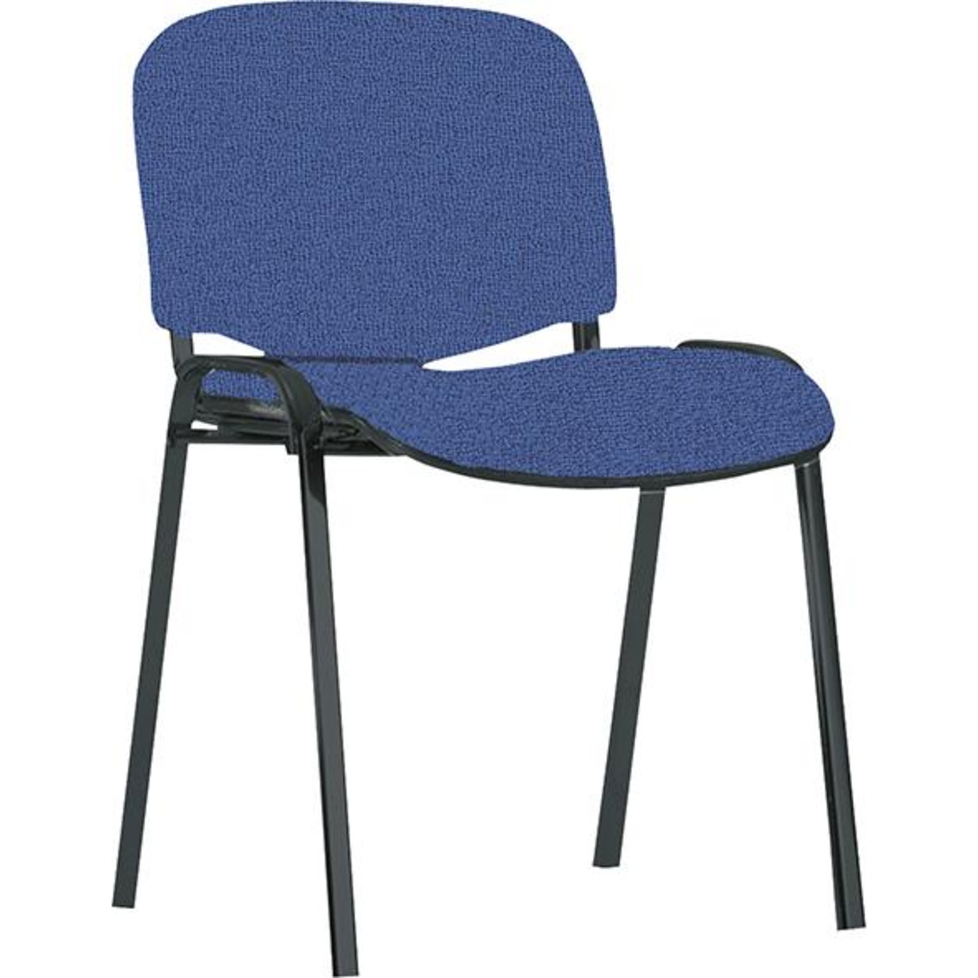 Besucherstuhl ISO 4L schwarz / blau schwarz / blau