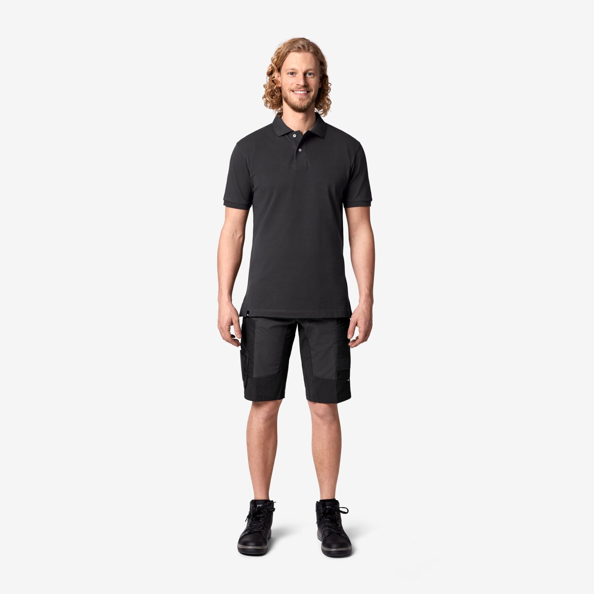 DANIEL Polo-Shirt einfarbig anthrazit Gr. 2XL