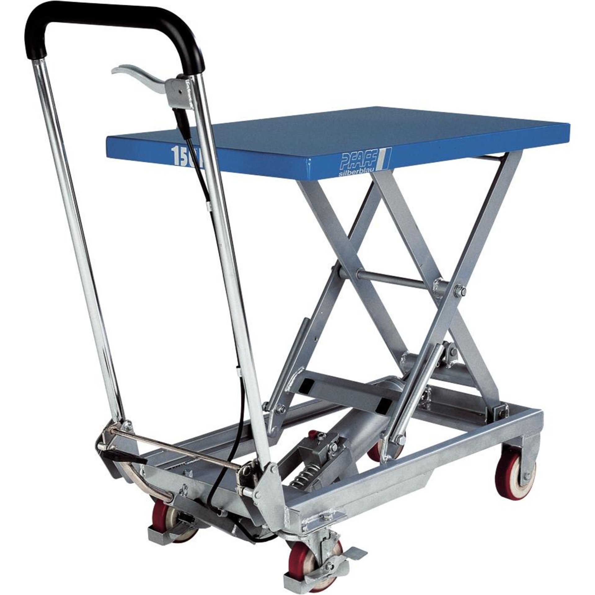 Scherenhubtisch HX Plattform B1000xT510 mm Bereifung PA/PA Tragkraft 750 kg