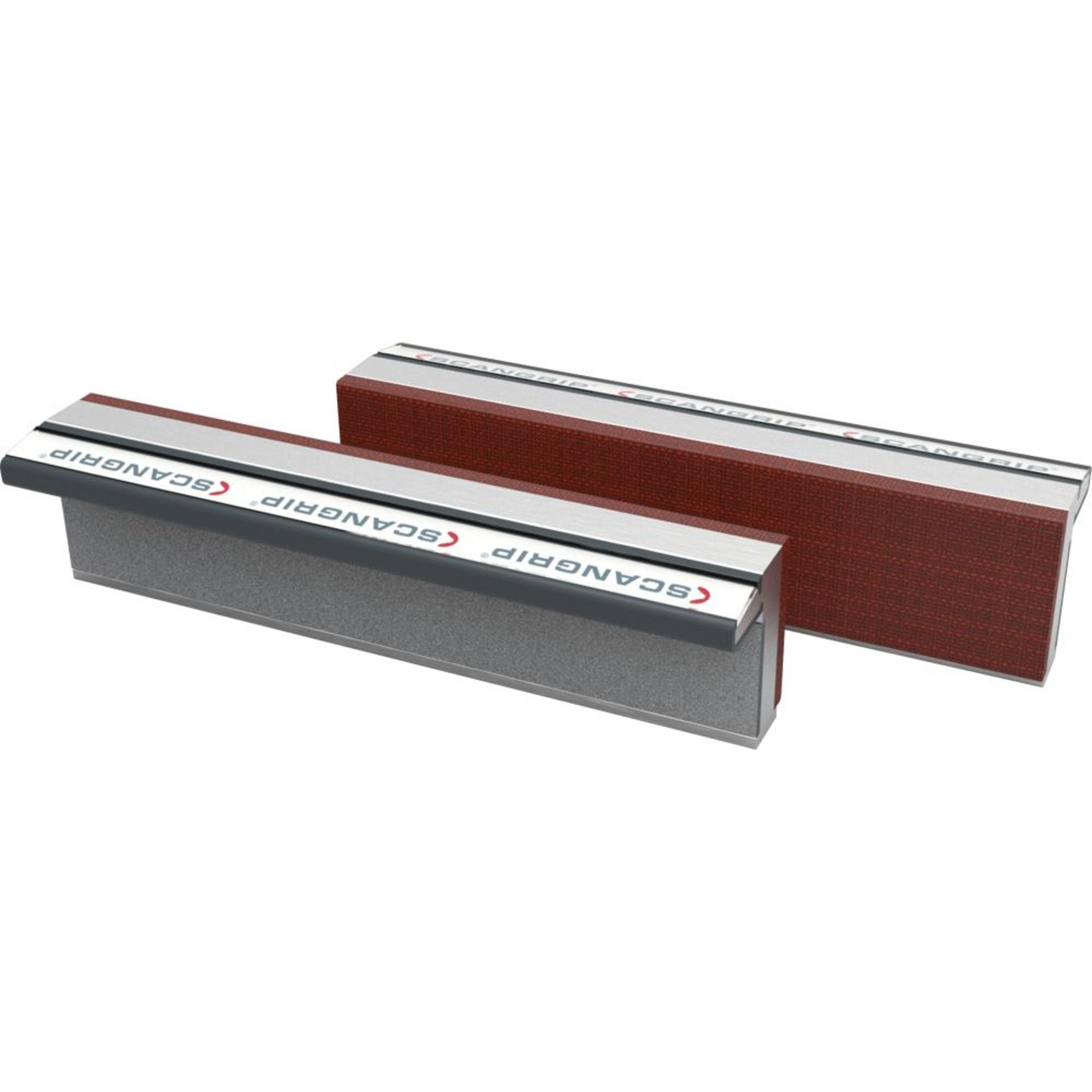 Magnet-Schraubstock-Schonbacken aus Aluminiumprofil, mit Fiberbelag