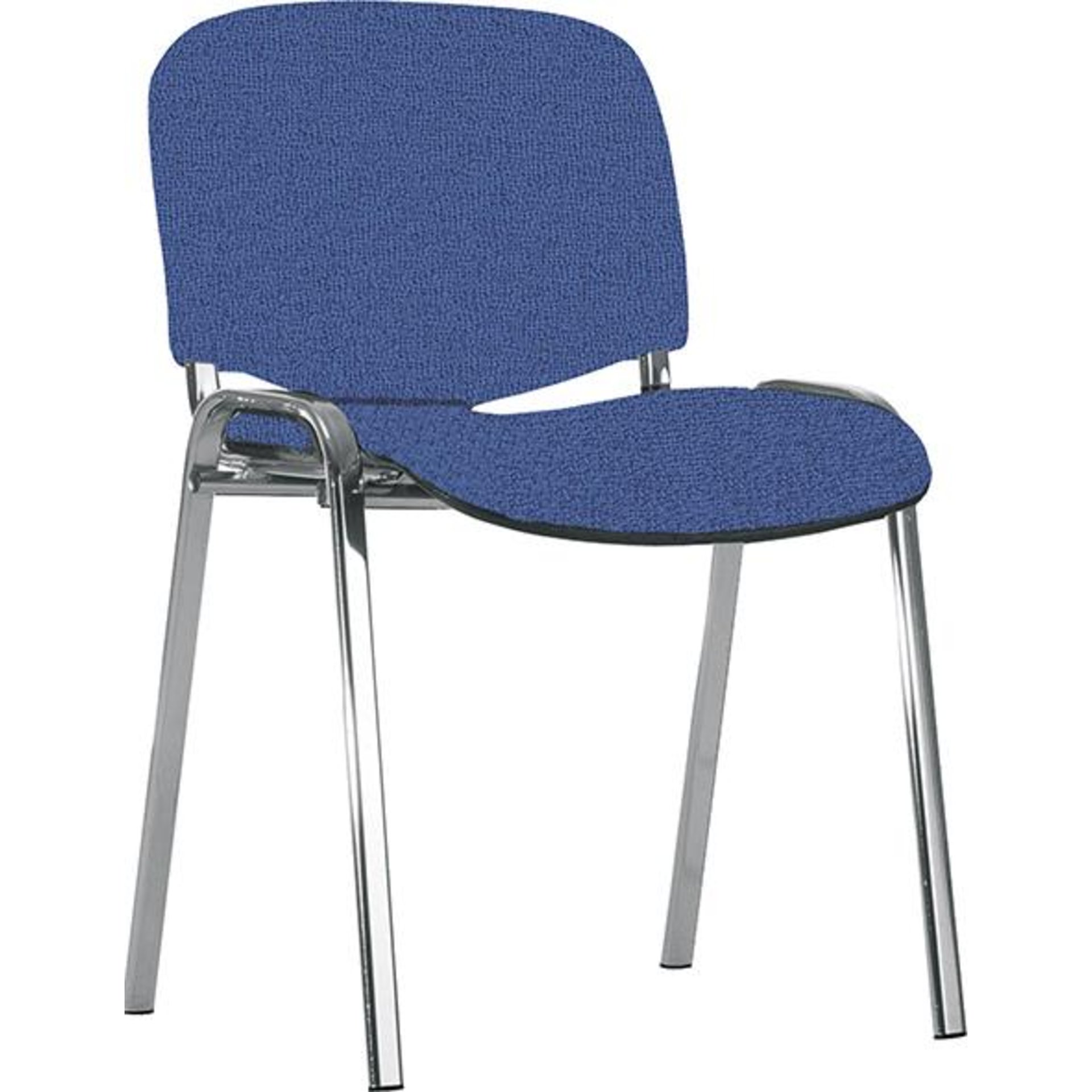 Besucherstuhl ISO 4L chrom / blau chrom / blau
