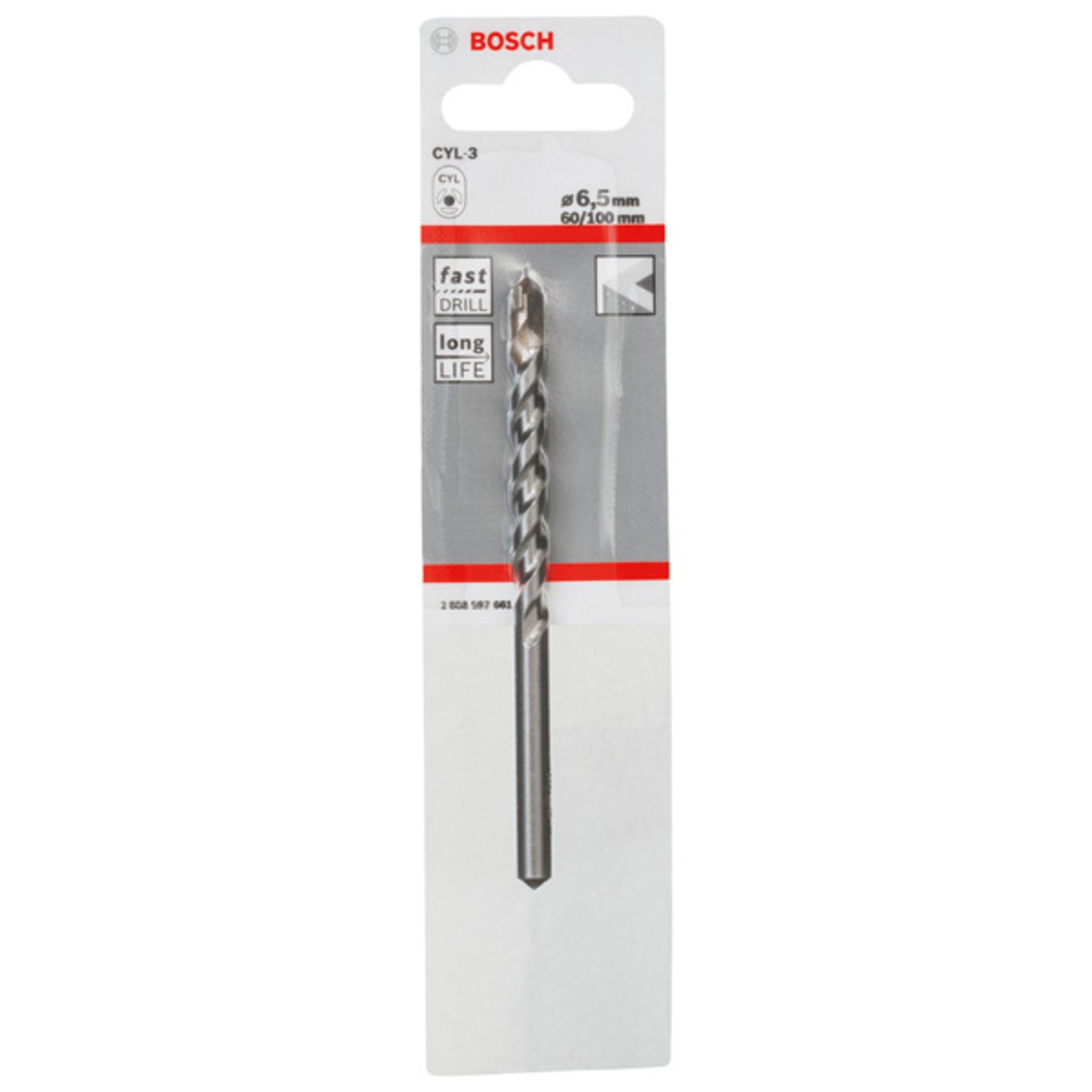 Betonbohrer CYL-3, 6,5 x 60 x 100 mm, d 5,5 mm, 1er-Pack