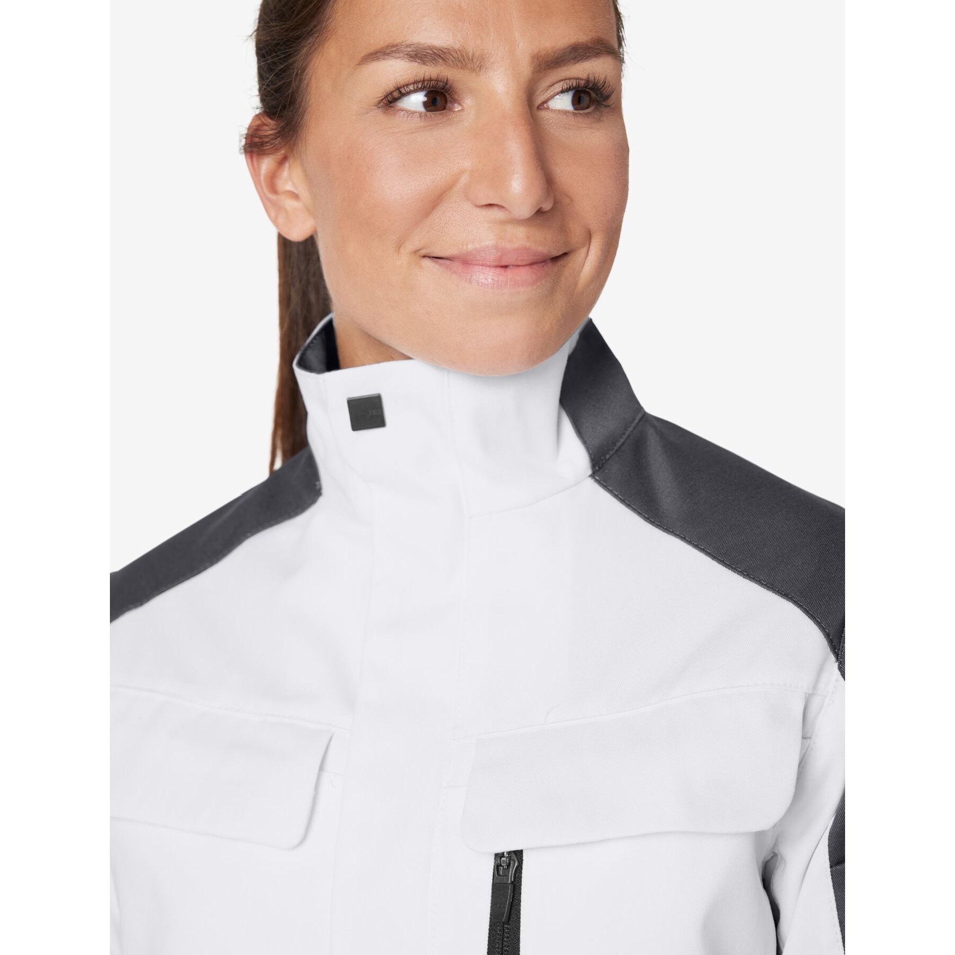 ANDREA Arbeitsjacke Damen weiß-anthrazit S