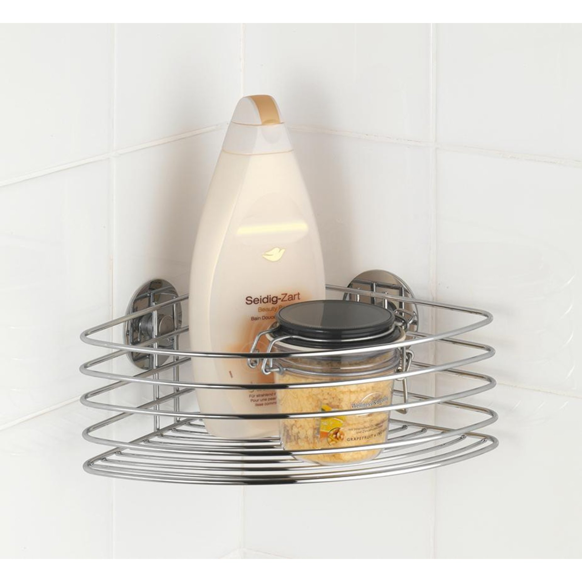 Turbo-Loc Eckablage Chrom, 26,5x20x10,5 cm WENKO