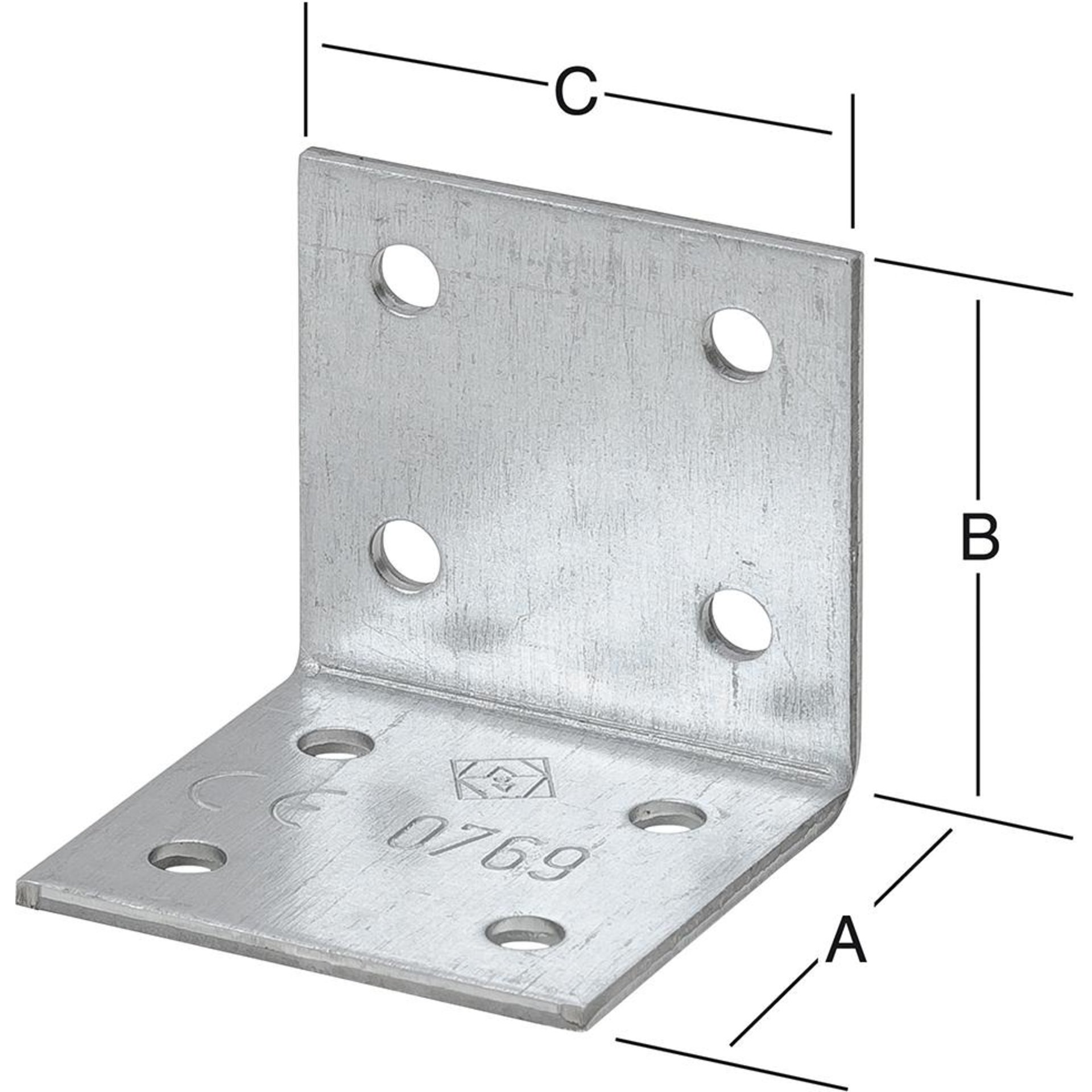 Winkelverbind. 60X60X45 send.vz., CE VORMANN