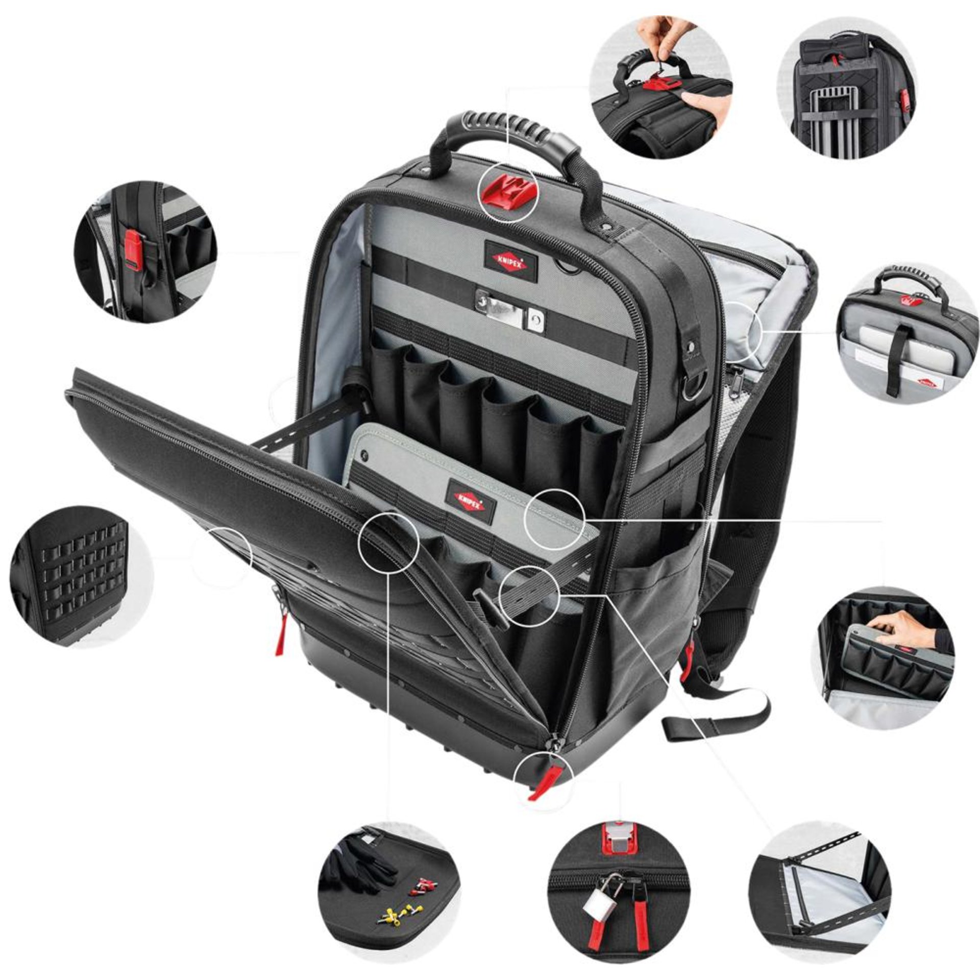 Werkzeugrucksack 340x210x530mm Modular X18 KNIPEX