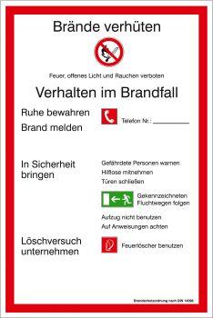 Brandschutzordnung (PVC) 200x300mm