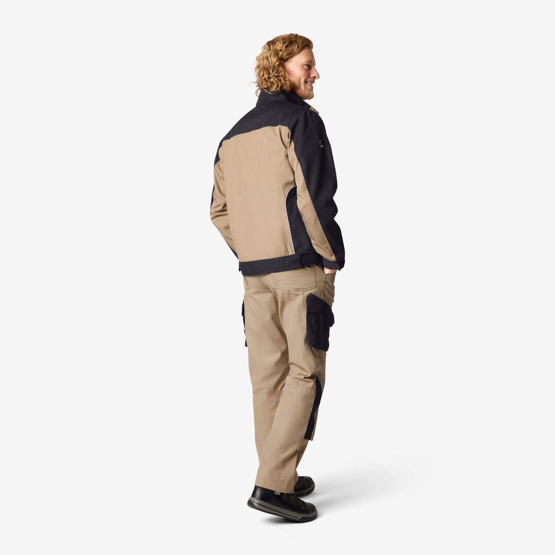 BRUNO Arbeitshose beige-schwarz 88