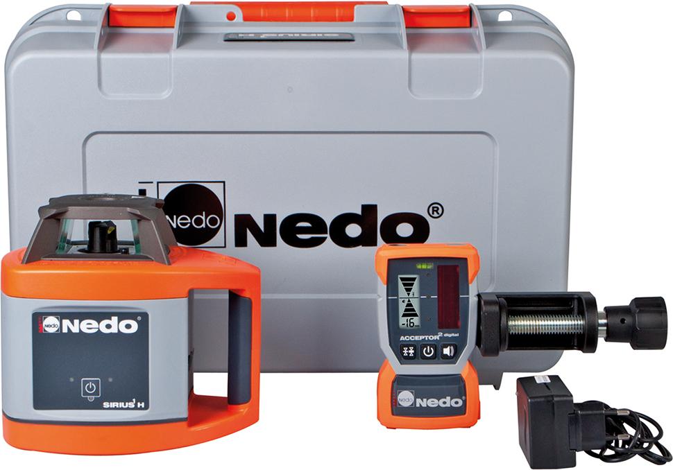 Nedo Rotationslaser SIRIUS 1 H / Laserklasse 2 Inkl. ACCEPTOR² mit Heavy-Duty Haltklammer Sirius H, Easy Control Nedo Rotationslaser SIRIUS 1 H / Laserklasse 2 Inkl. ACCEPTOR² mit Heavy-Duty Haltklammer Sirius H, Easy Control