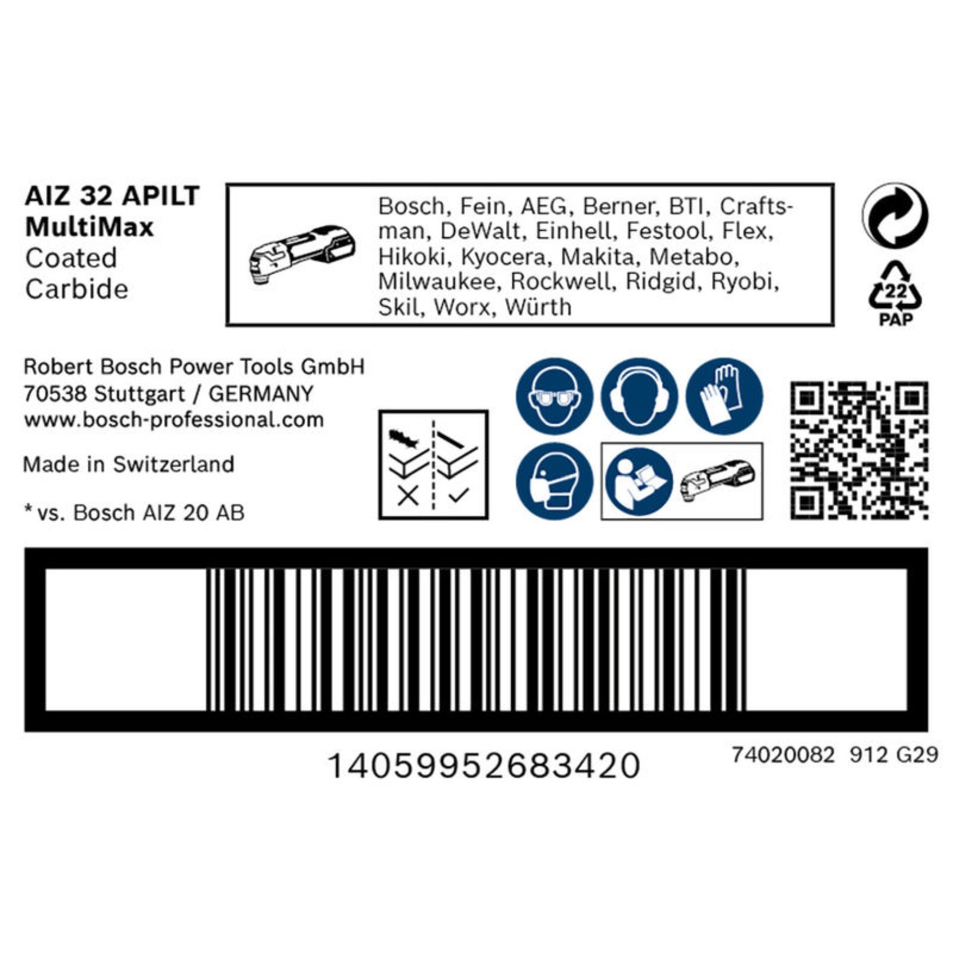 EXPERT MultiMax AIZ 32 APILT Blatt für Multifunktionswerkzeuge, 25-tlg.