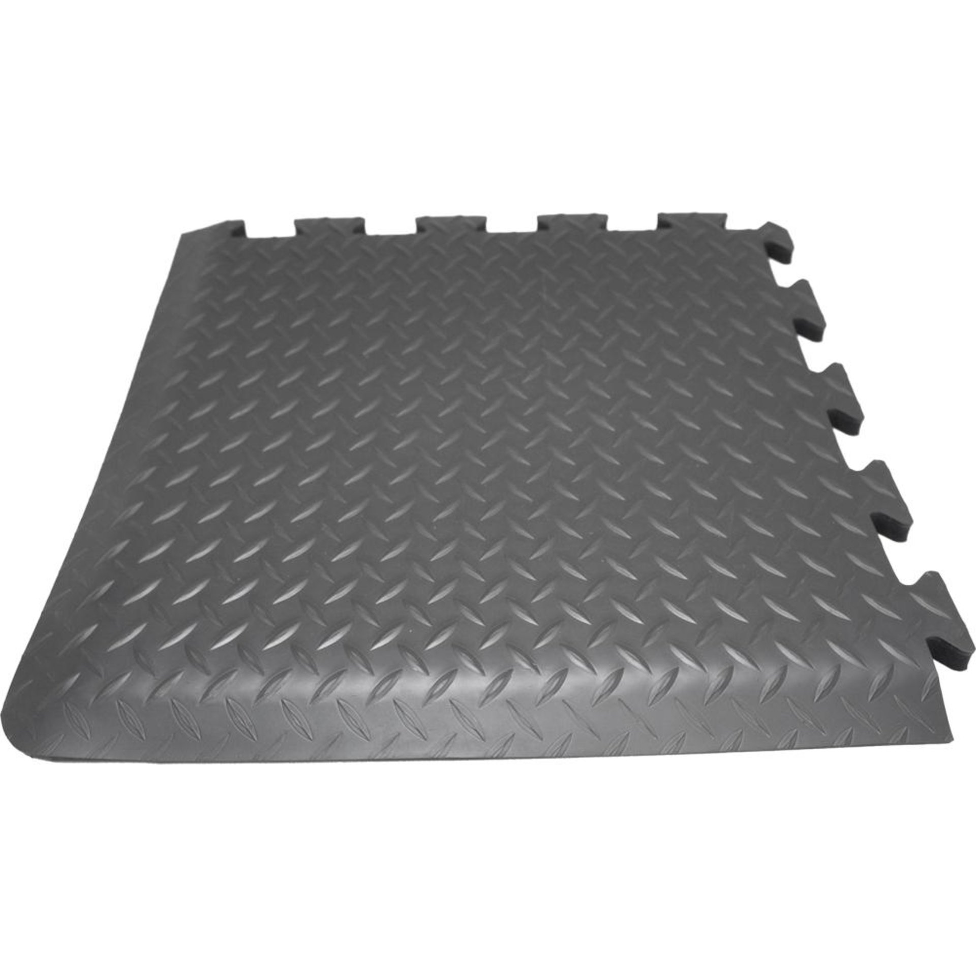 Anti-Ermüdungsfliese Deckplate Connect Endstück B50xL50 cm schwarz
