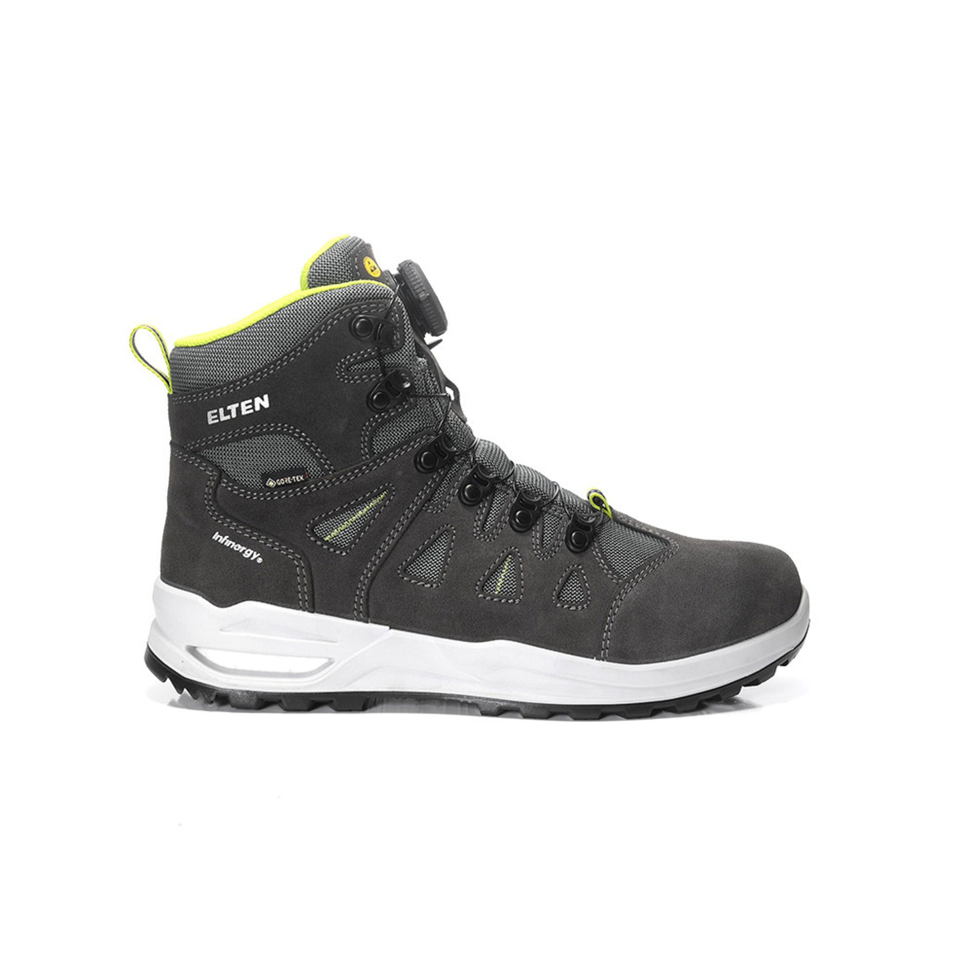 Berufsstiefel RILEY XXF BOA® GTX grey-lime Mid ESD O2 WR CI, Gr. 46