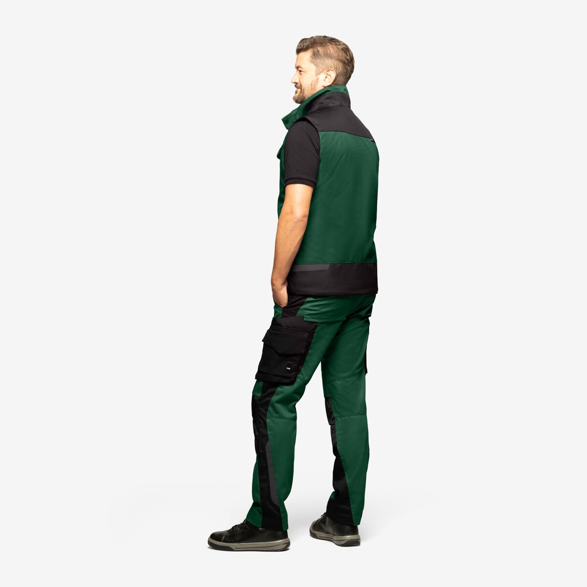 HAUKE Arbeitsweste grün-schwarz 2XL