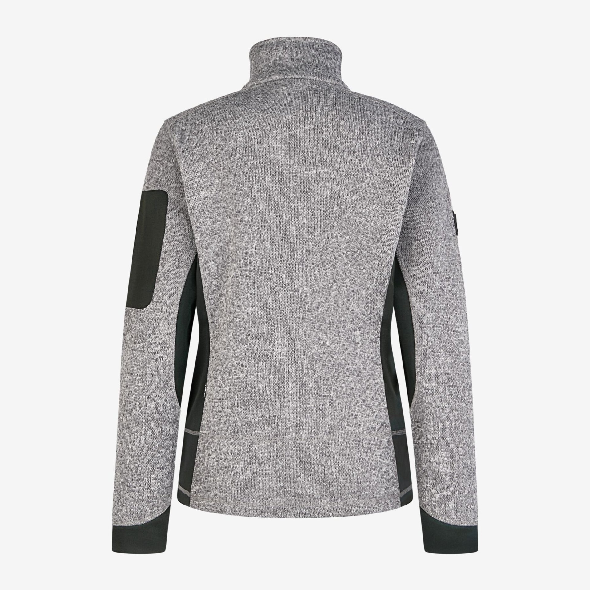 MARIEKE Strick-Fleece-Jacke Damen grau-schwarz XL