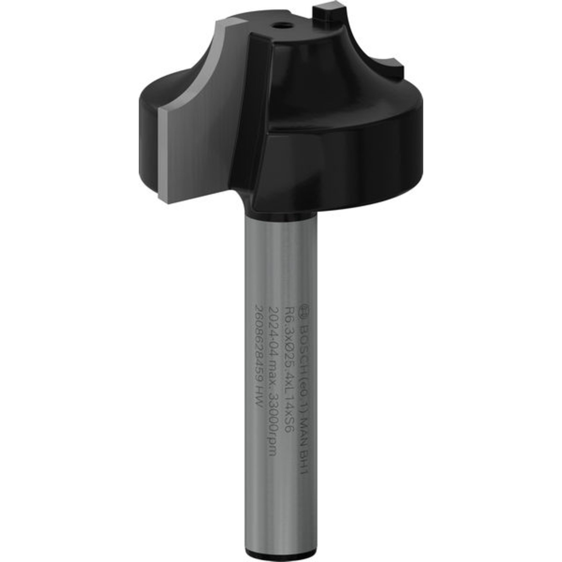 PRO Abrundfräser, R 6,3, Schaft 6 mm