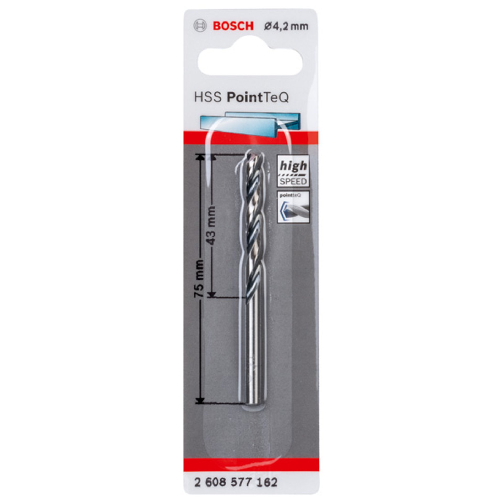Metallspiralbohrer HSS PointTeQ, DIN 338, 4,2 mm, 1er-Pack