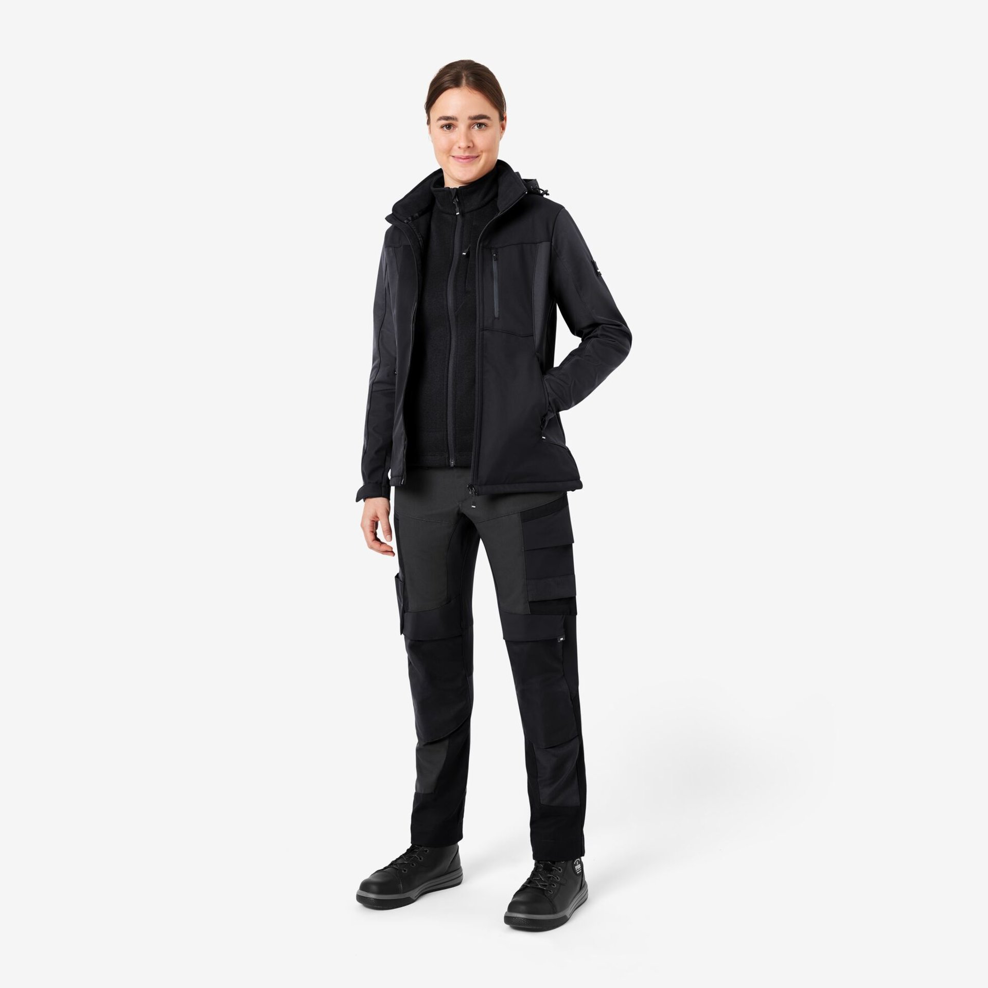 ELSA Strick-Fleece-Weste schwarz 2XL