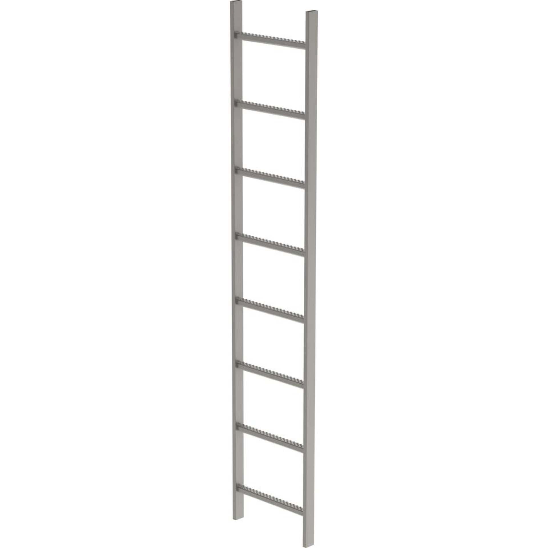 Schachtleiter 8 Sprossen L 2,24 m B440 mm LW 300 mm Edelstahl V4A