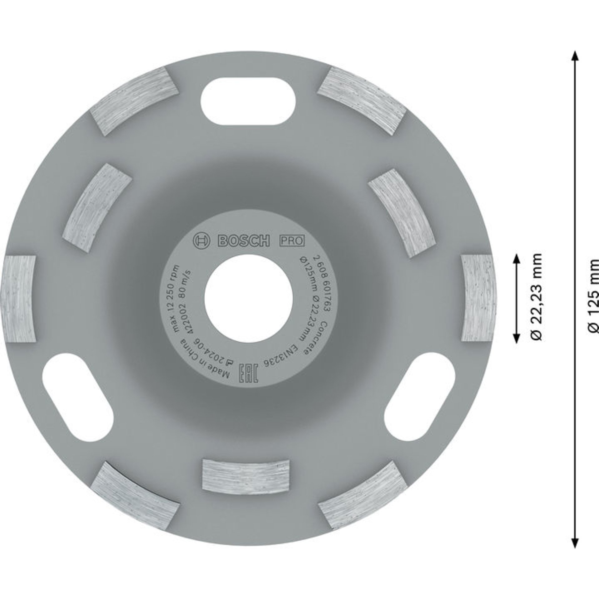 PRO Concrete Topfscheibe, 50 x 125 mm, 22,23 mm