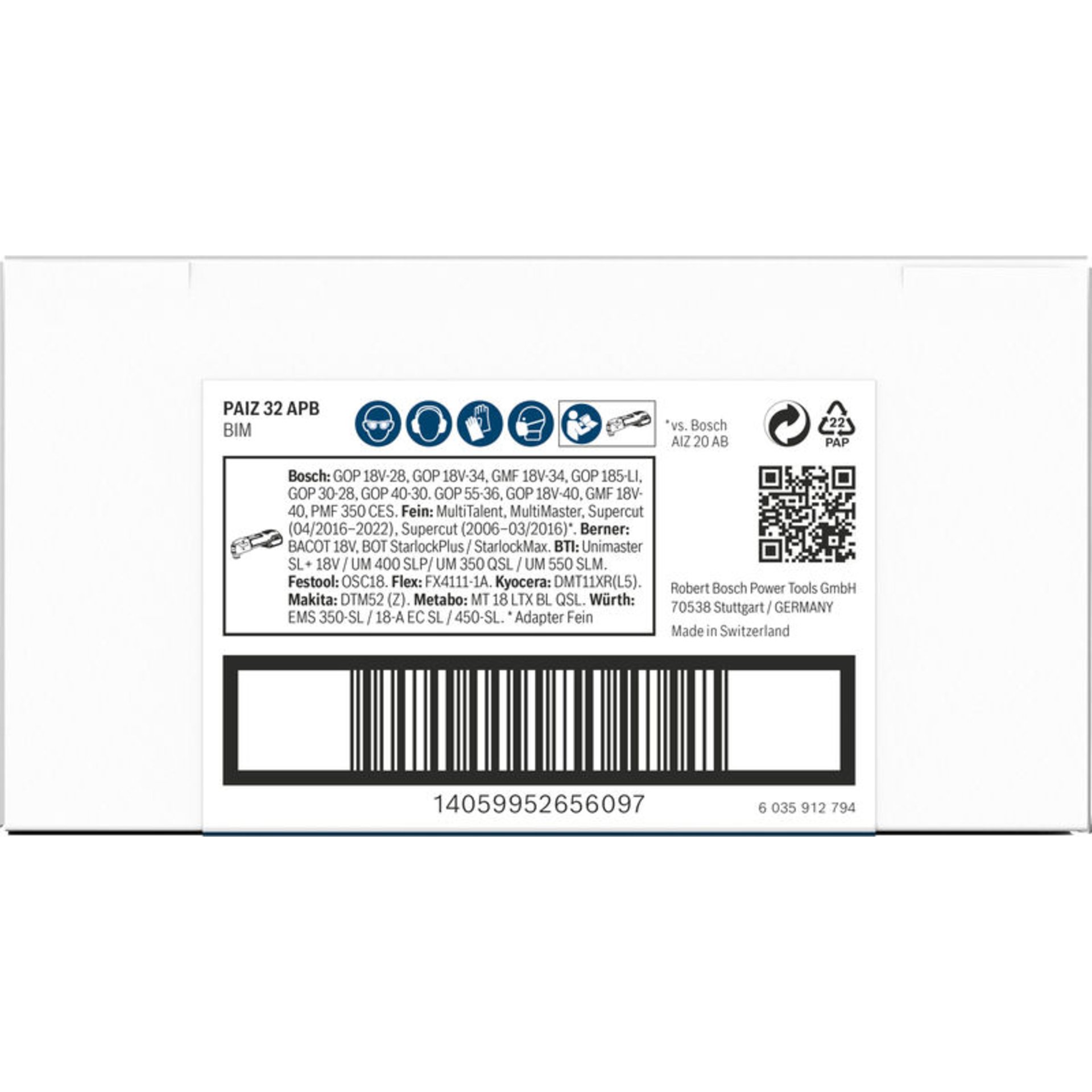 PRO PAIZ 32 APB Blatt für Multifunktionswerkzeuge, 32 x 60 mm, 25-tlg.