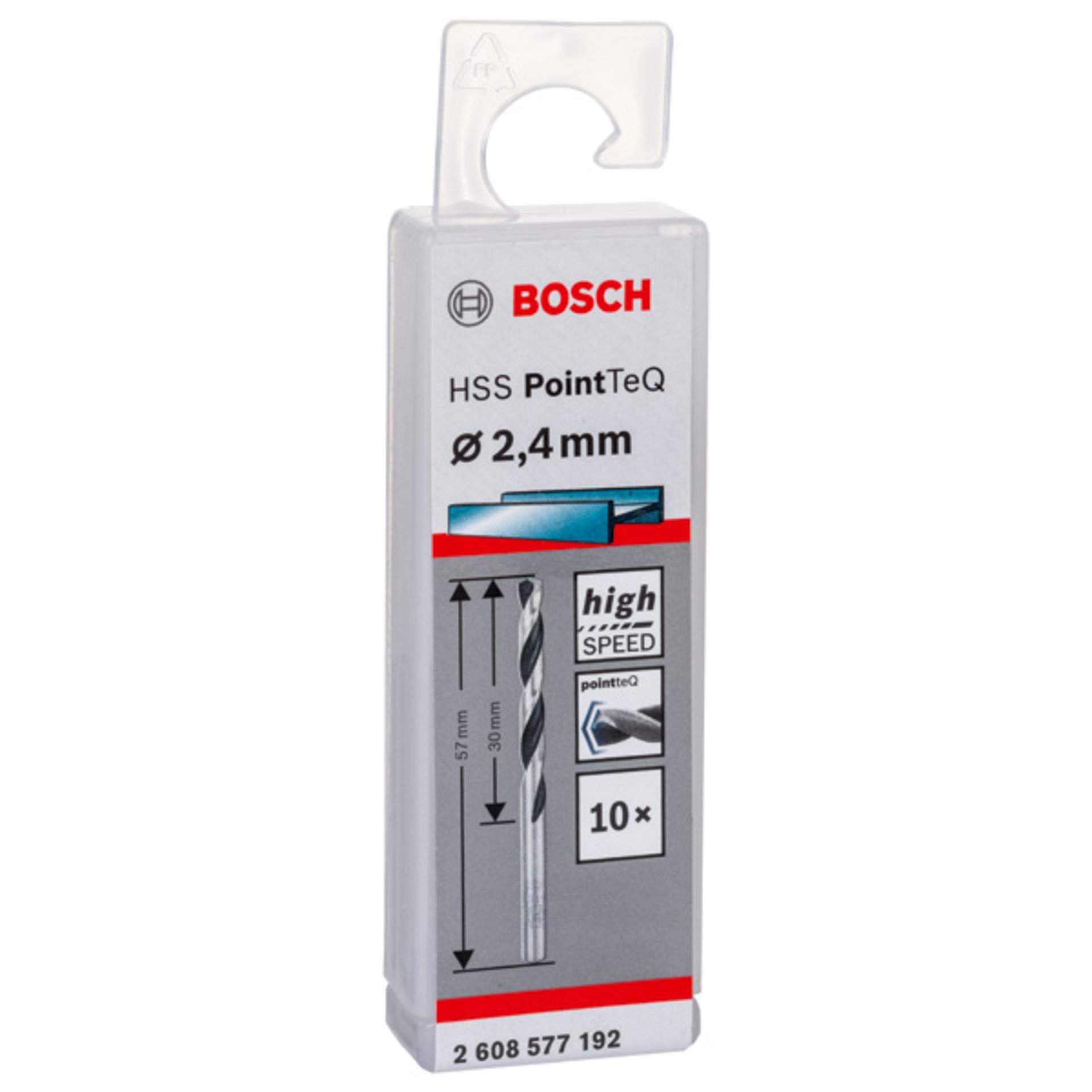 Metallspiralbohrer HSS PointTeQ, DIN 338, 2,4 mm, 10er-Pack