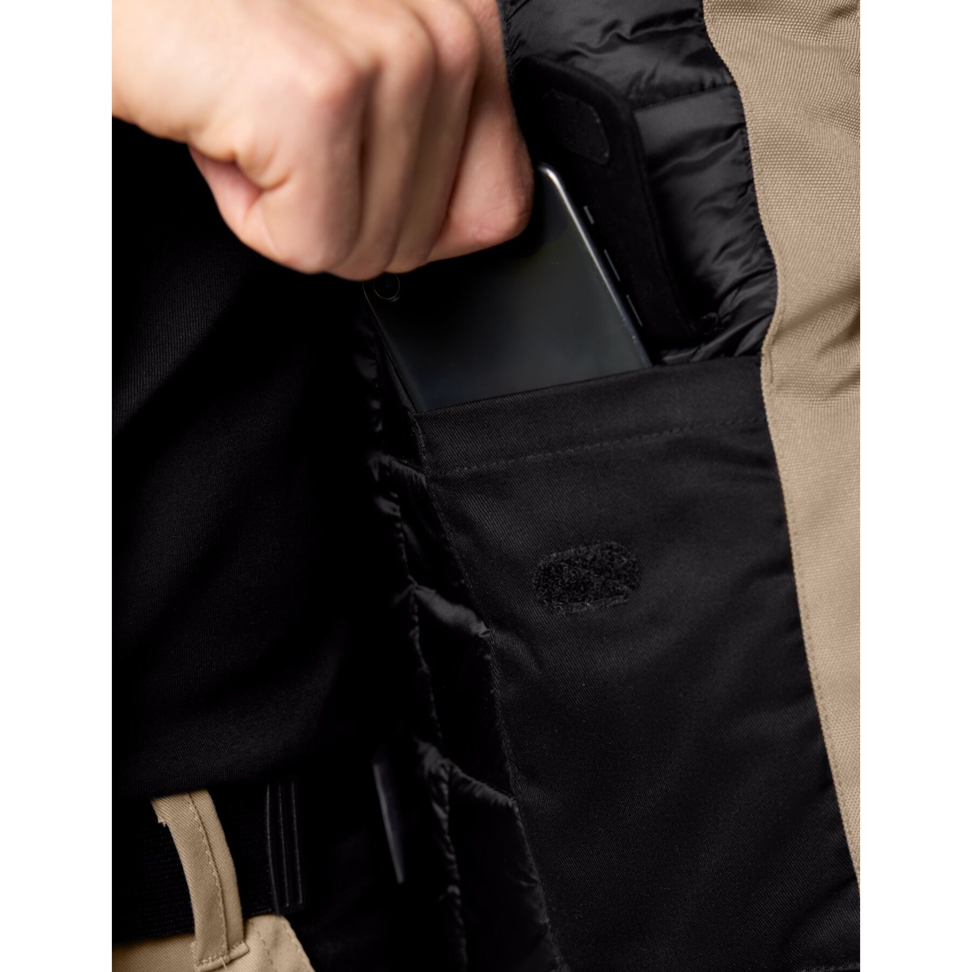 HAUKE Arbeitsweste beige-schwarz XS