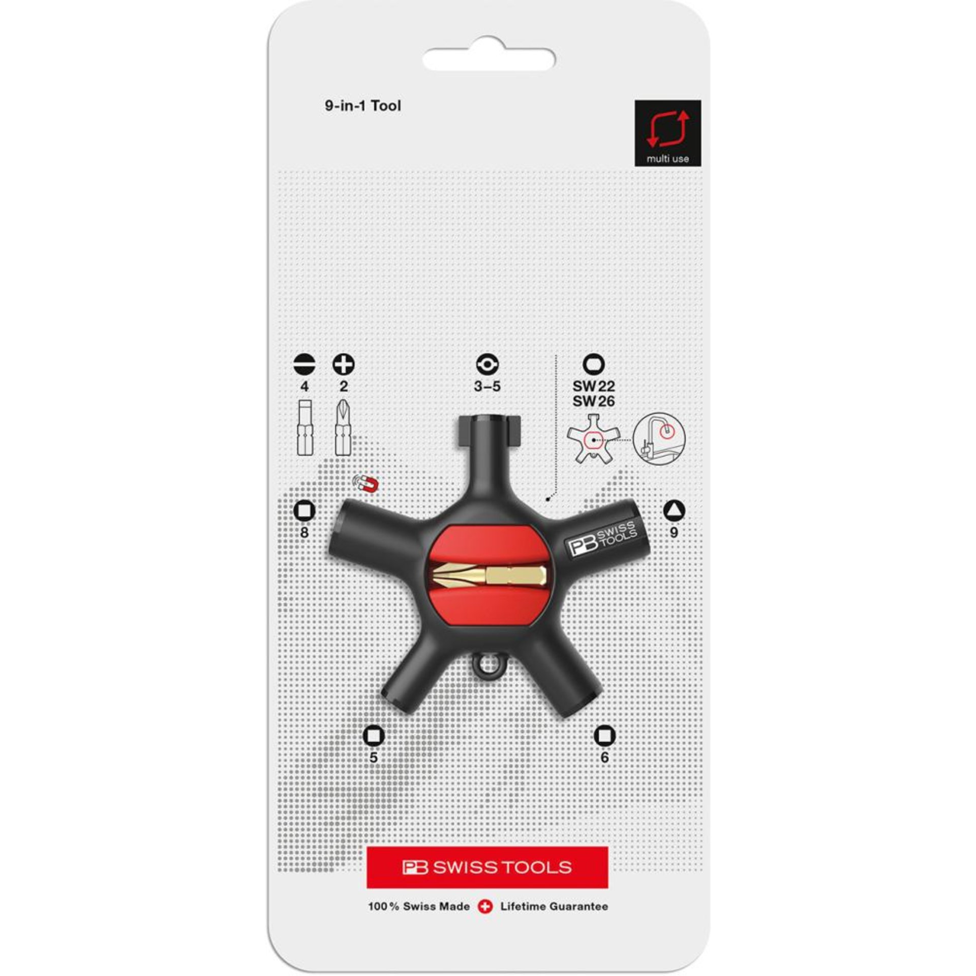 Schaltschrankschlüssel 9 in 1 Tool PB Swiss Tools