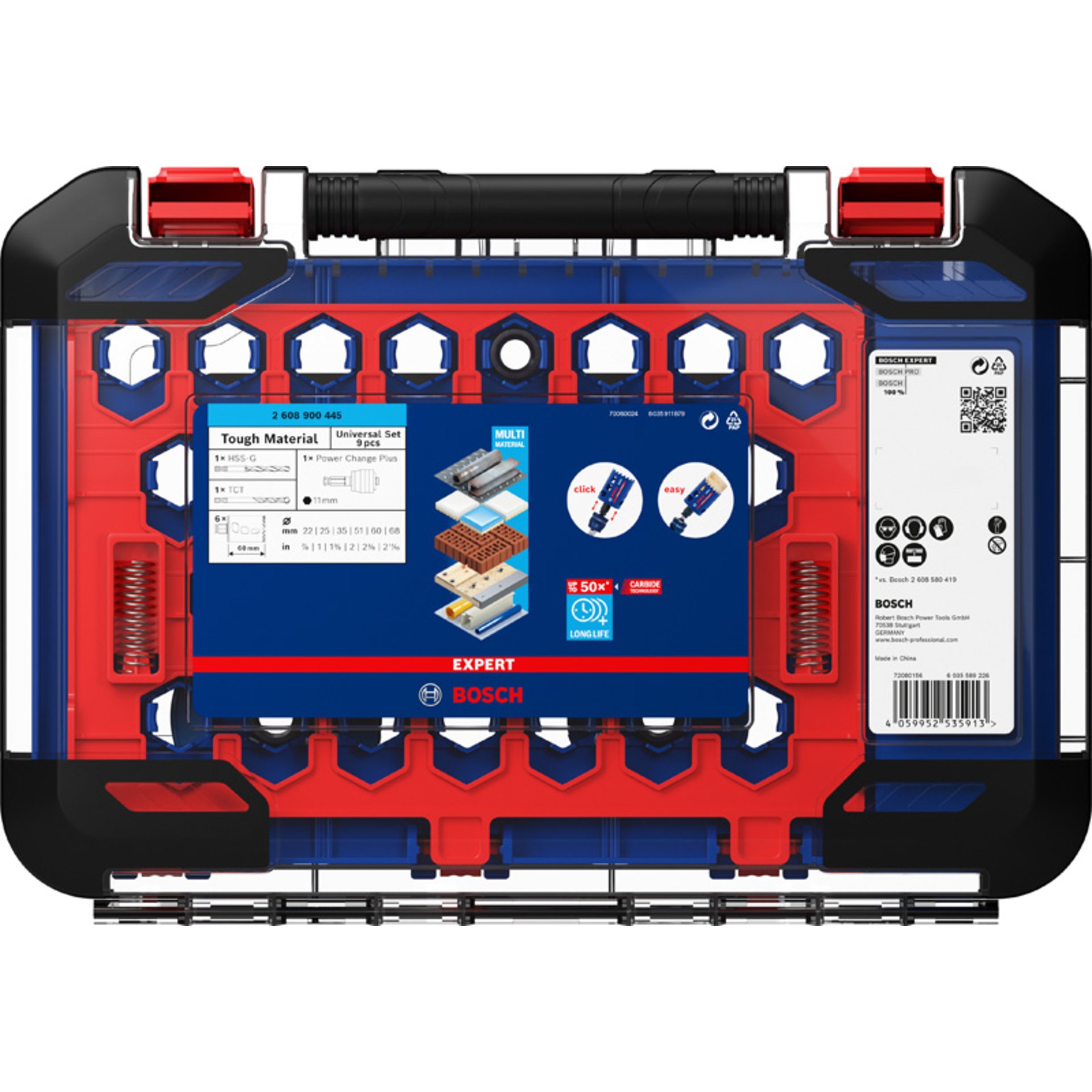 EXPERT Multi Material Lochsägen-Set 22/25/35/51/60/68 mm, 9-tlg