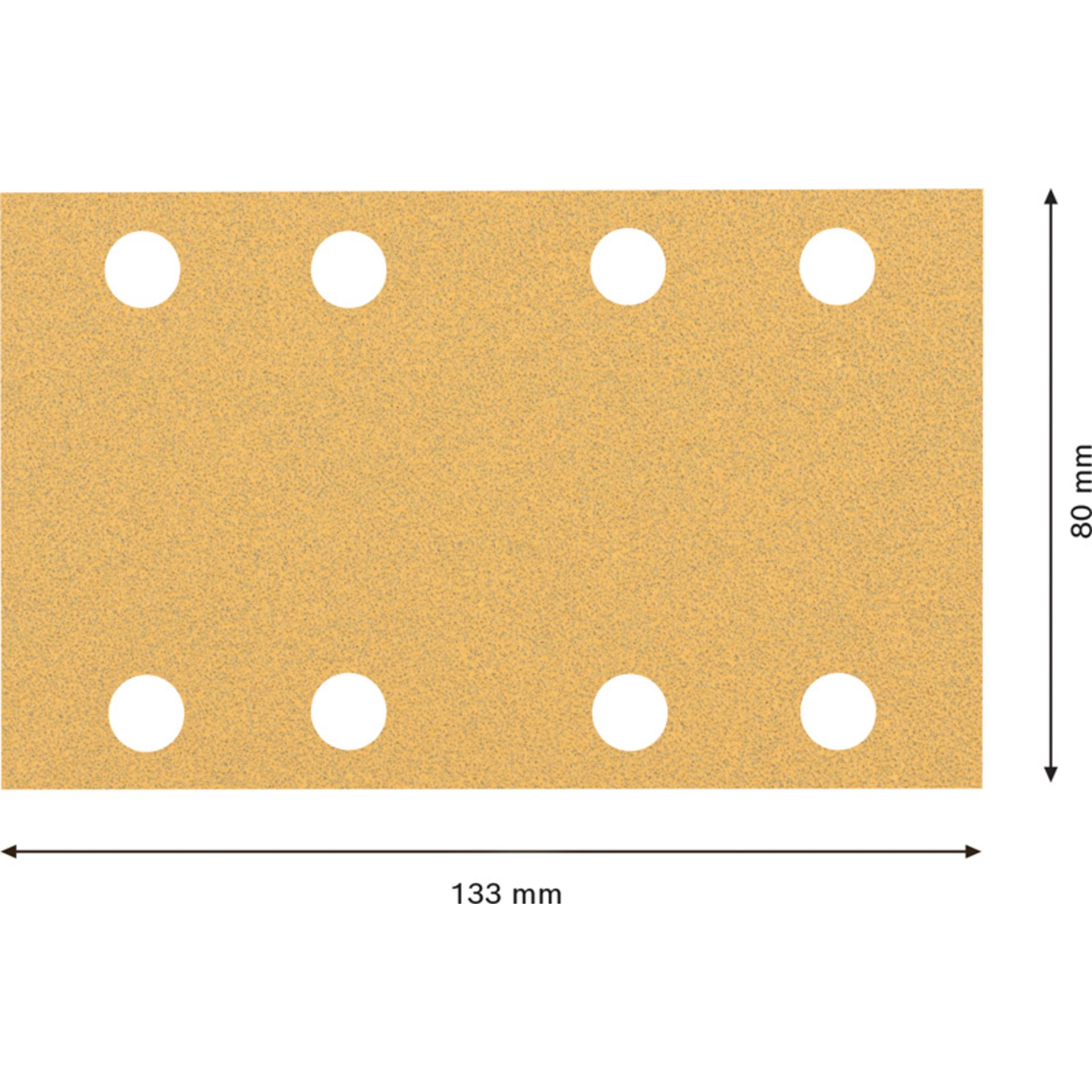 EXPERT C470 Schleifpap., 8 Löcher für Schw.schl., 80 x 133 mm, K 80, 10er-Pack