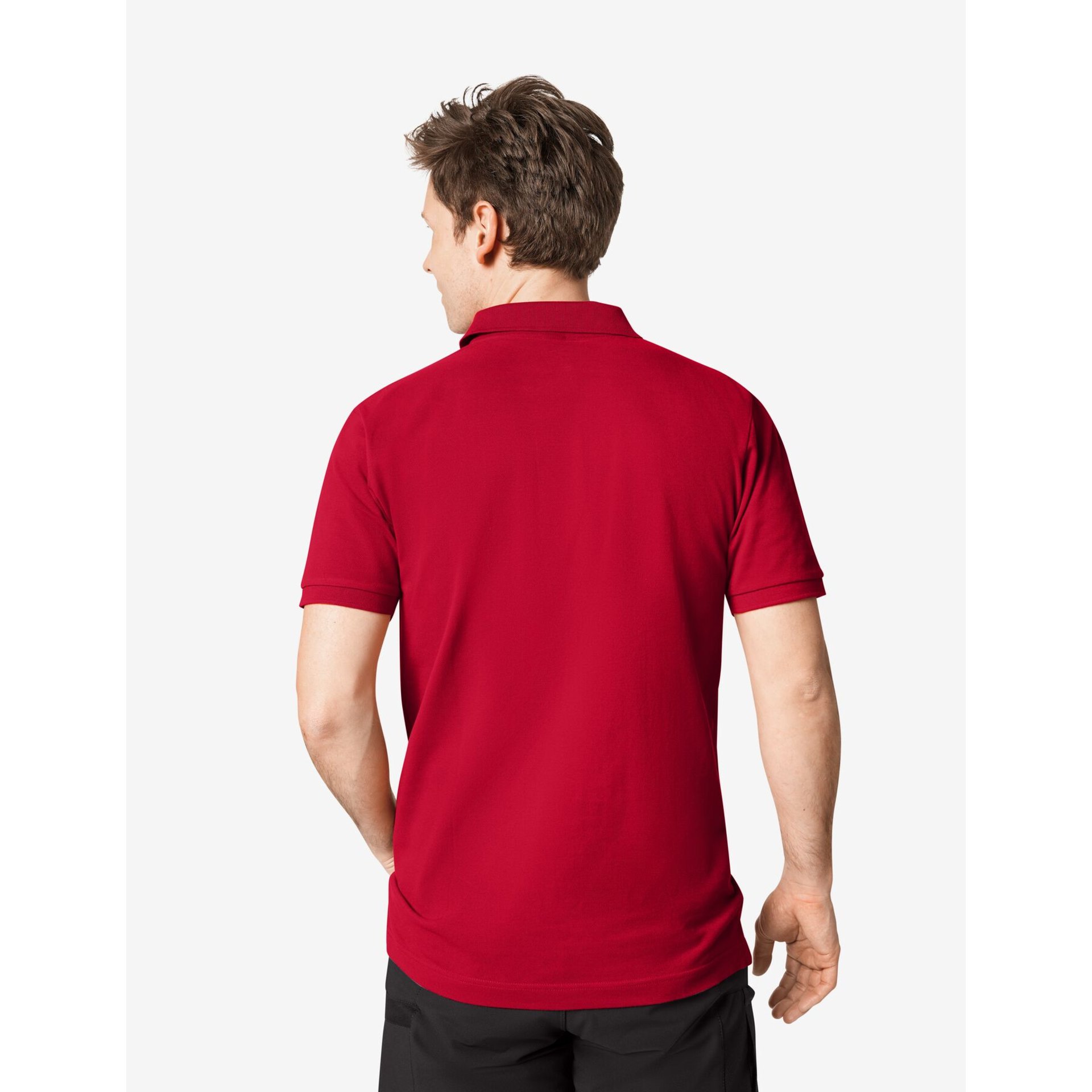 DANIEL Polo-Shirt einfarbig rot Gr. M