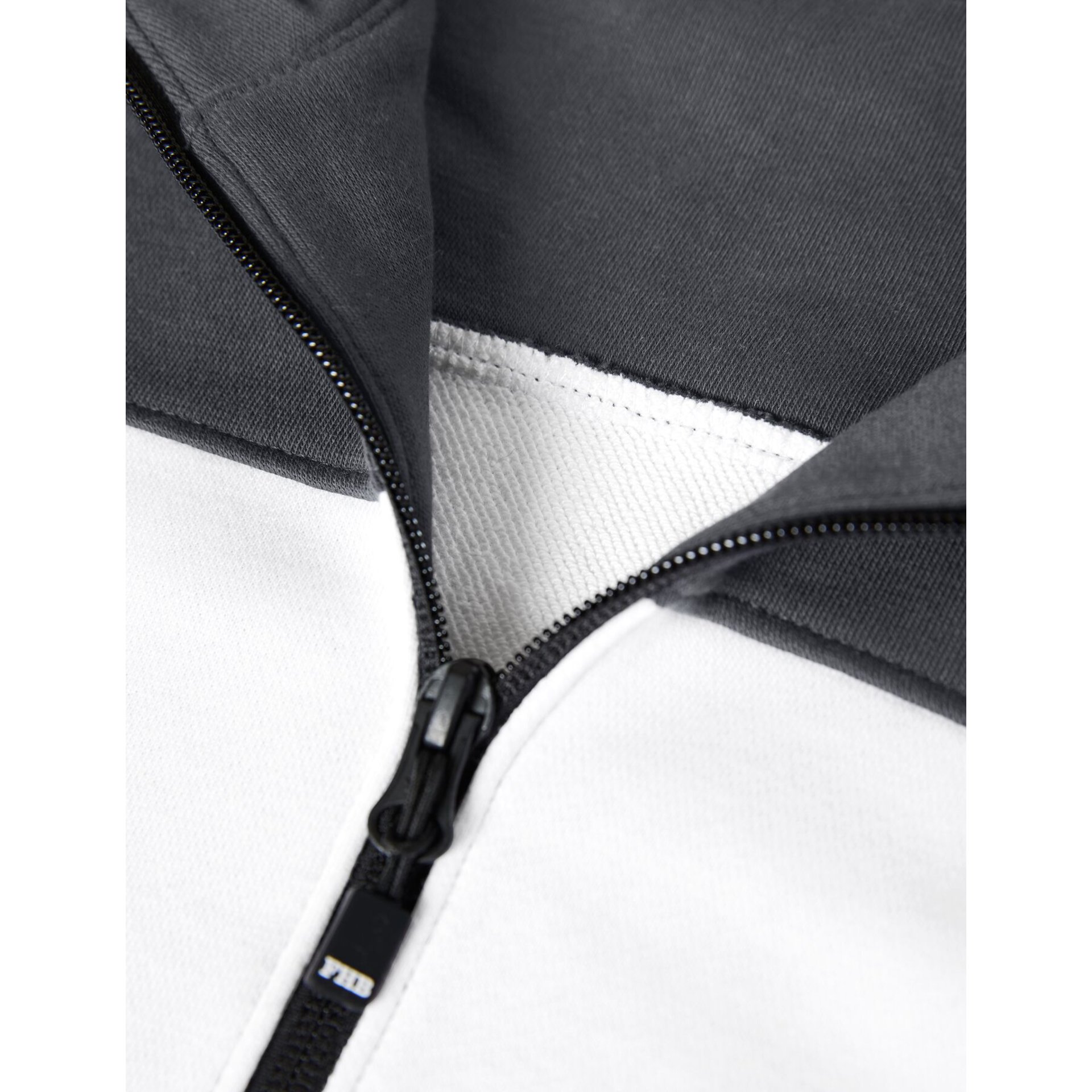 ROB Zip-Sweatshirt unisex weiß-anthrazit L