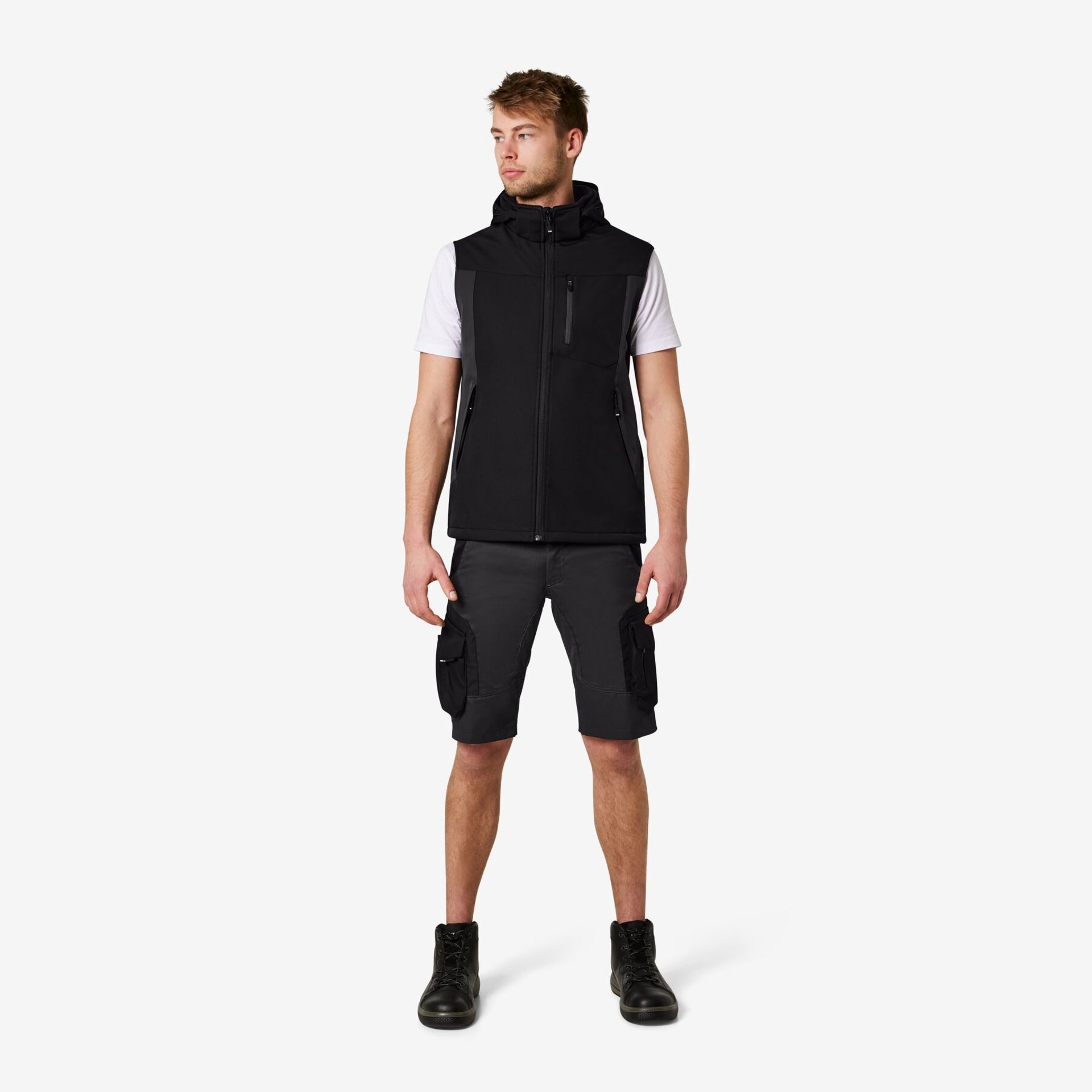 JUSTUS Softshell Weste anthrazit-schwarz 2XL