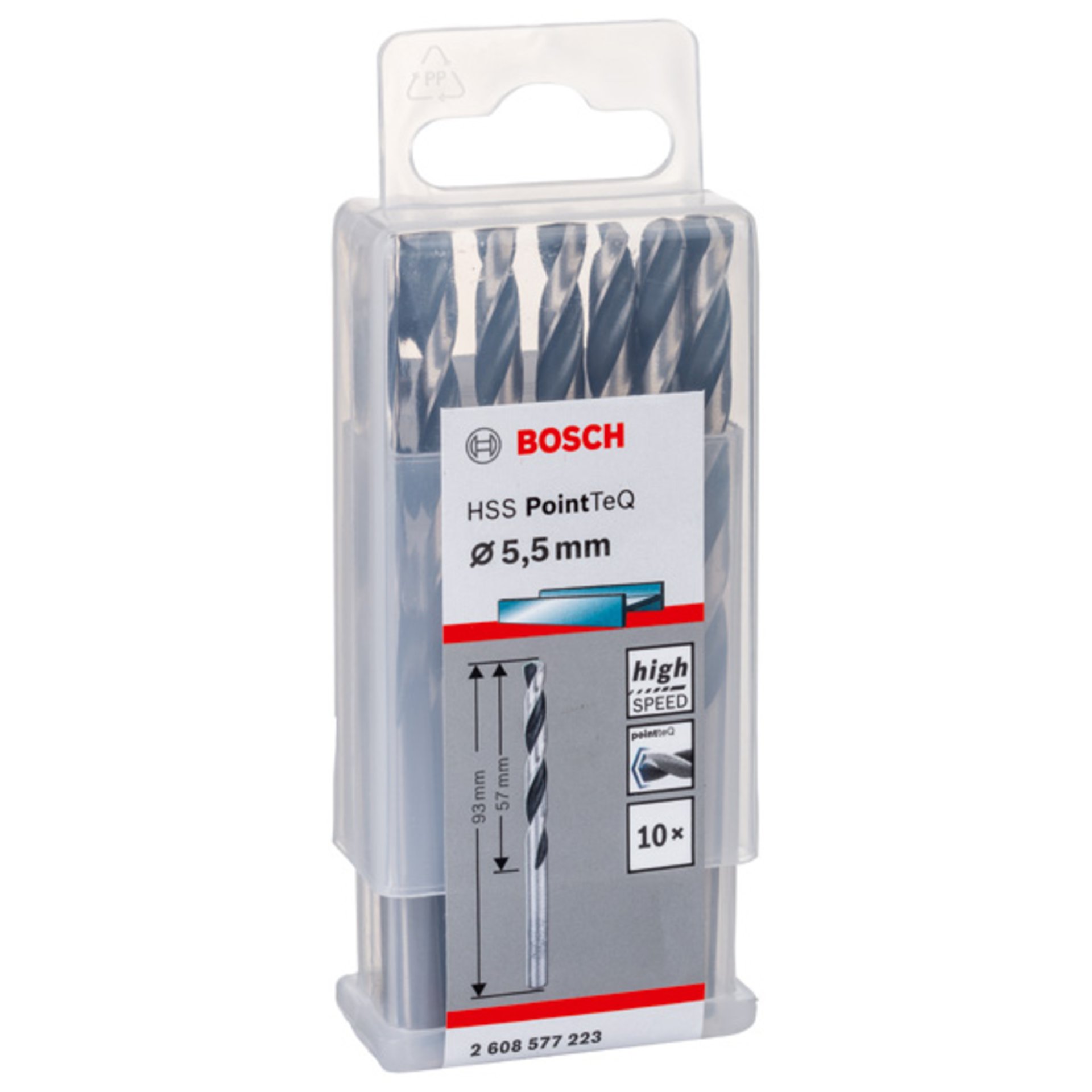 Metallspiralbohrer HSS PointTeQ, DIN 338, 5,5 mm, 10er-Pack