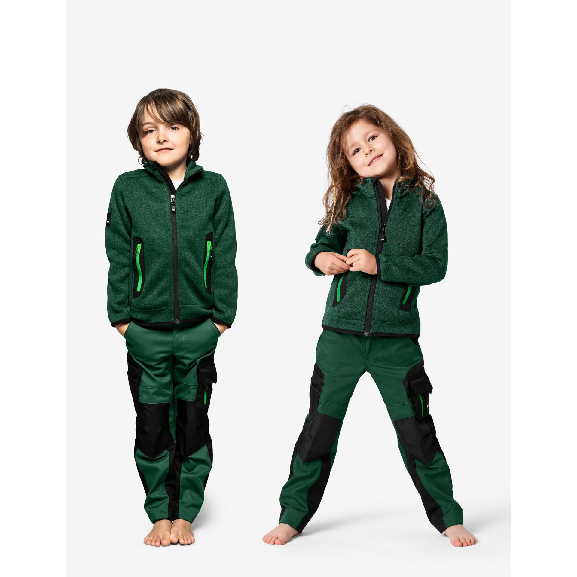HUGO Arbeitshose Kinder grün-schwarz 146/152