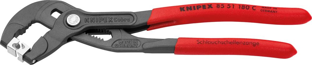 Knipex Schlauchklemmenzange für CLIC-Typ-SchlauchschellenGriffe kunststoff- überzogen 180mm Knipex Schlauchklemmenzange für CLIC-Typ-SchlauchschellenGriffe kunststoff- überzogen 180mm