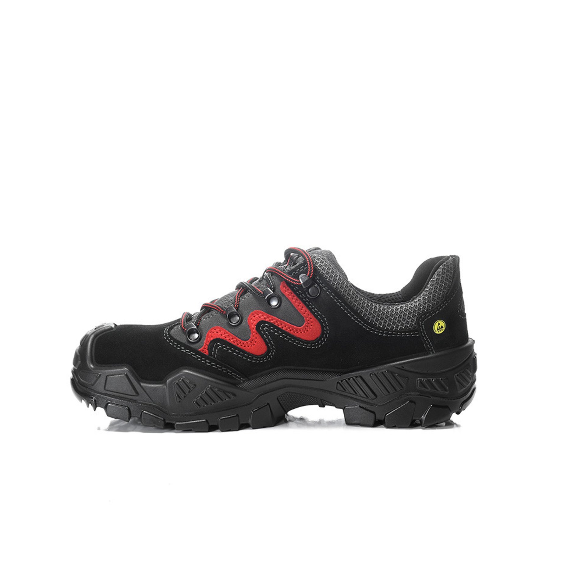 Sicherheitshalbschuh MICK black-red Low ESD S2, Gr. 42