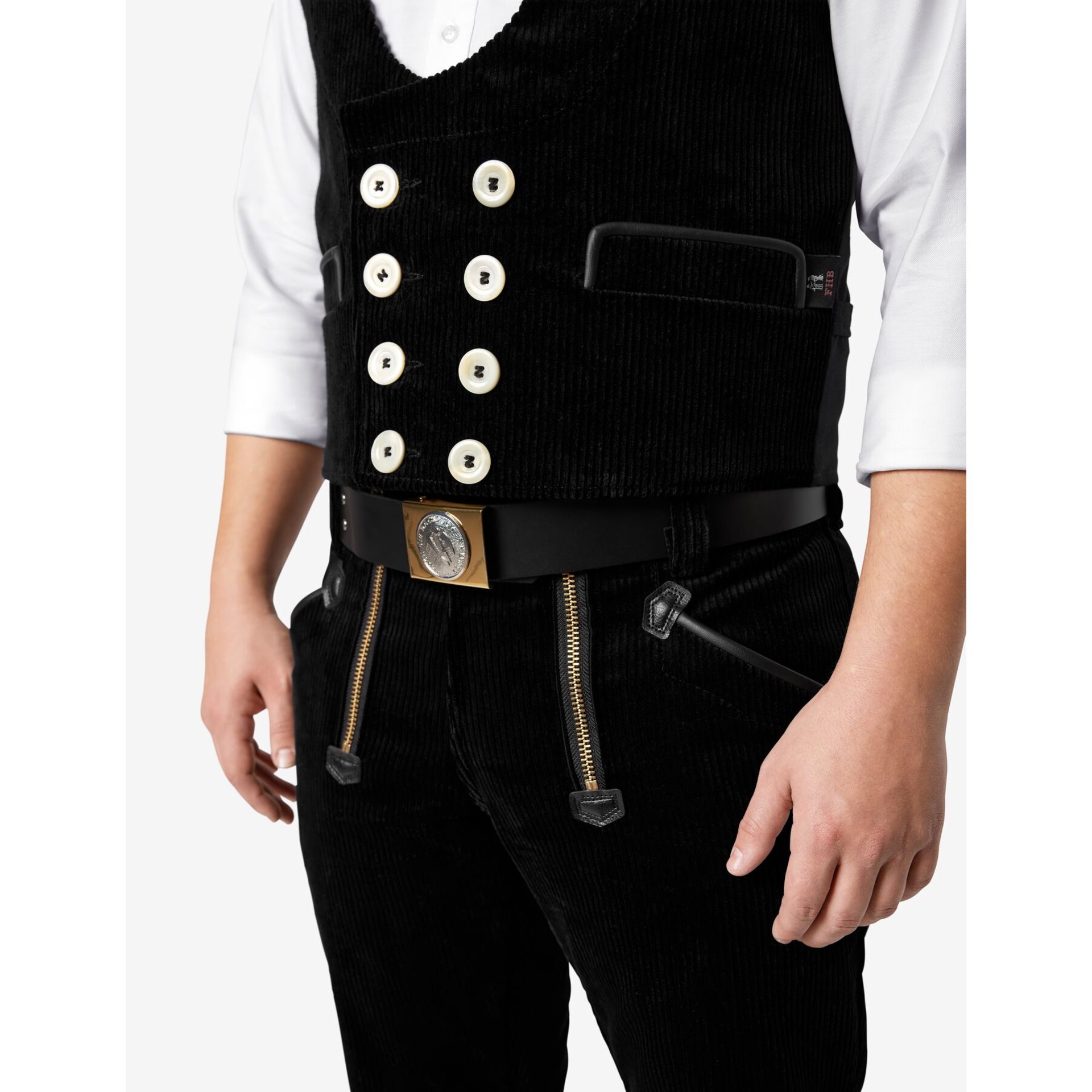 MICHAEL Zunfthose Trenkercord  Dreidraht schwarz 25