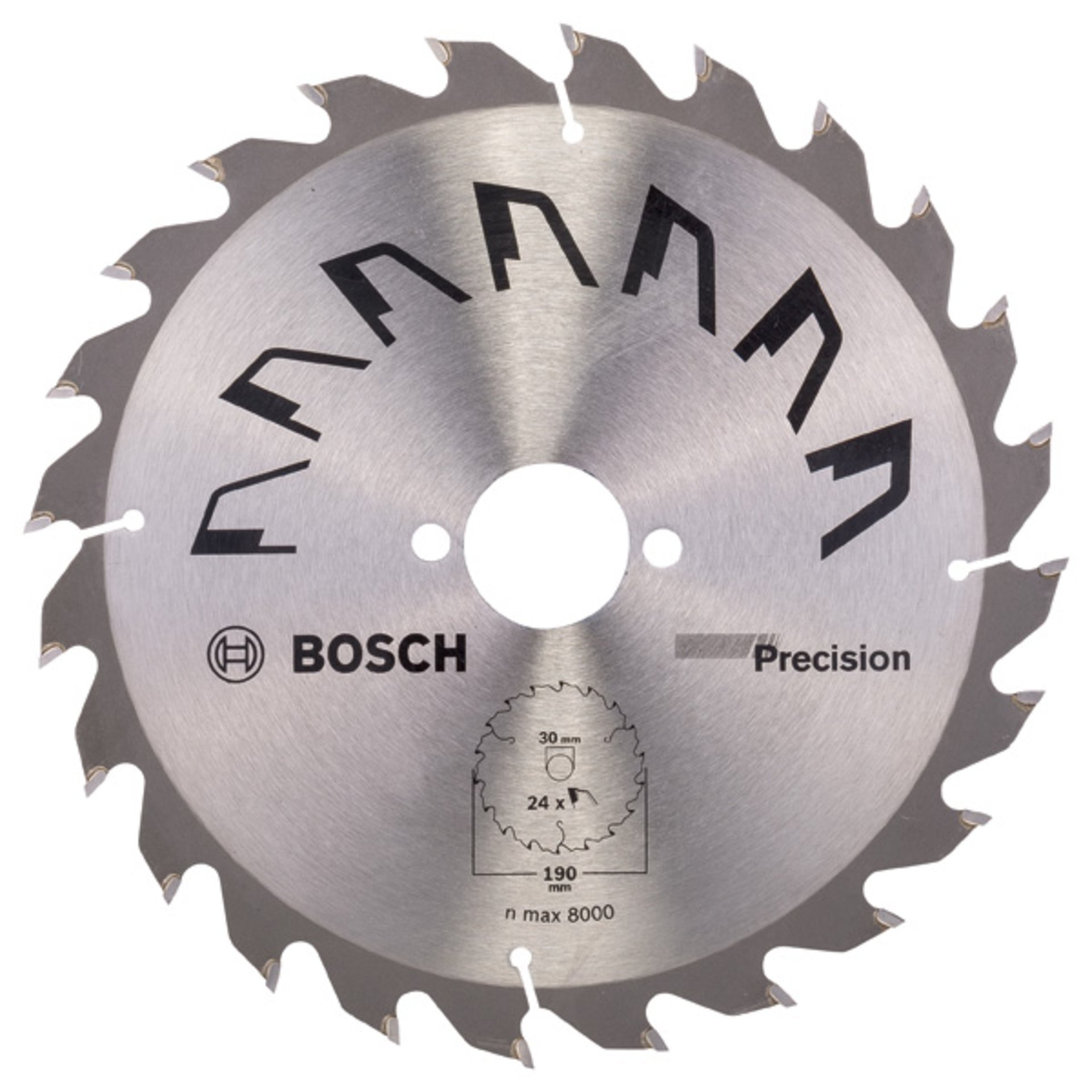 Kreissägeblatt PRECISION D= 190 mm, Bohrung= 30 mm, Z= 24