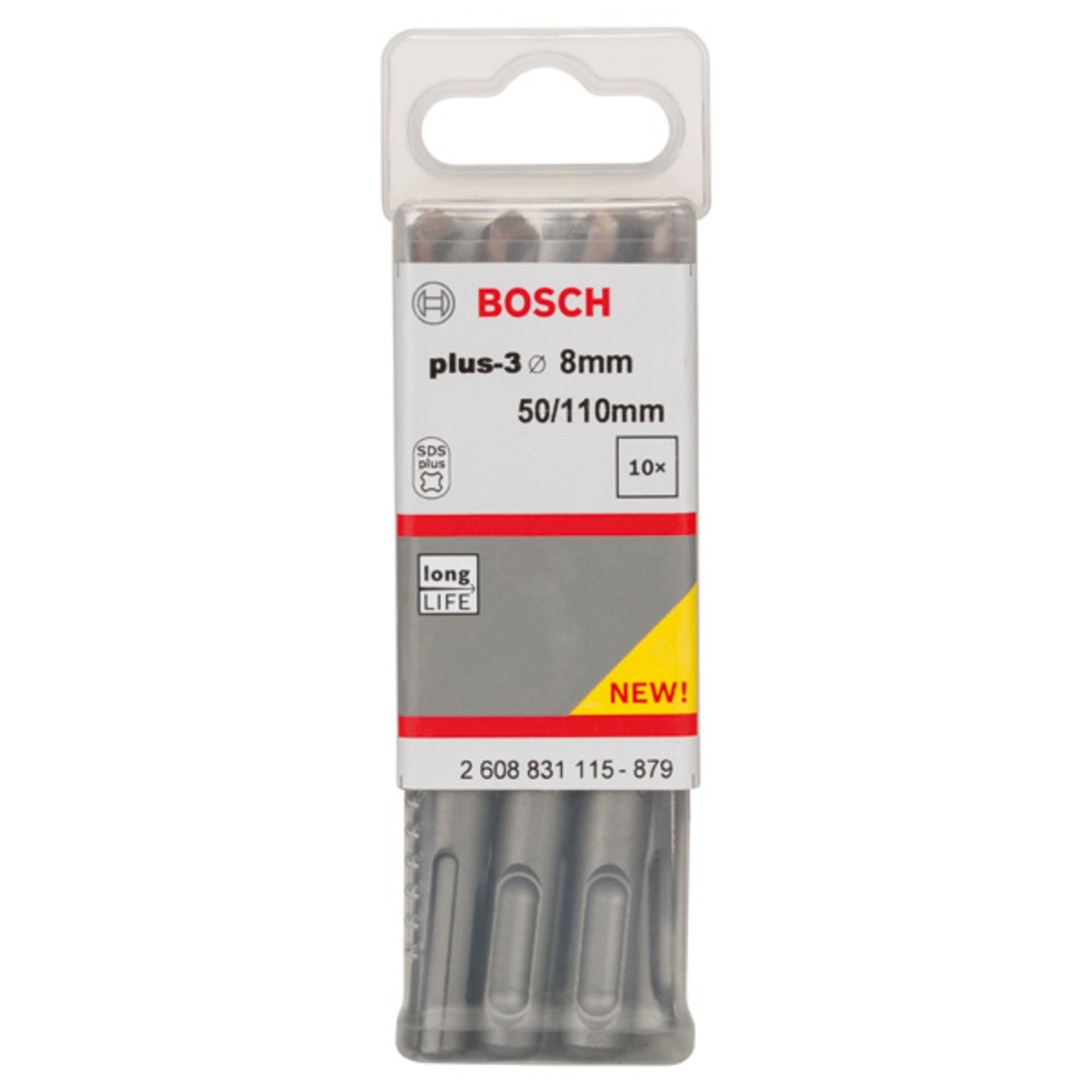Hammerbohrer  plus-3, 8x50x110mm 10 Stk.