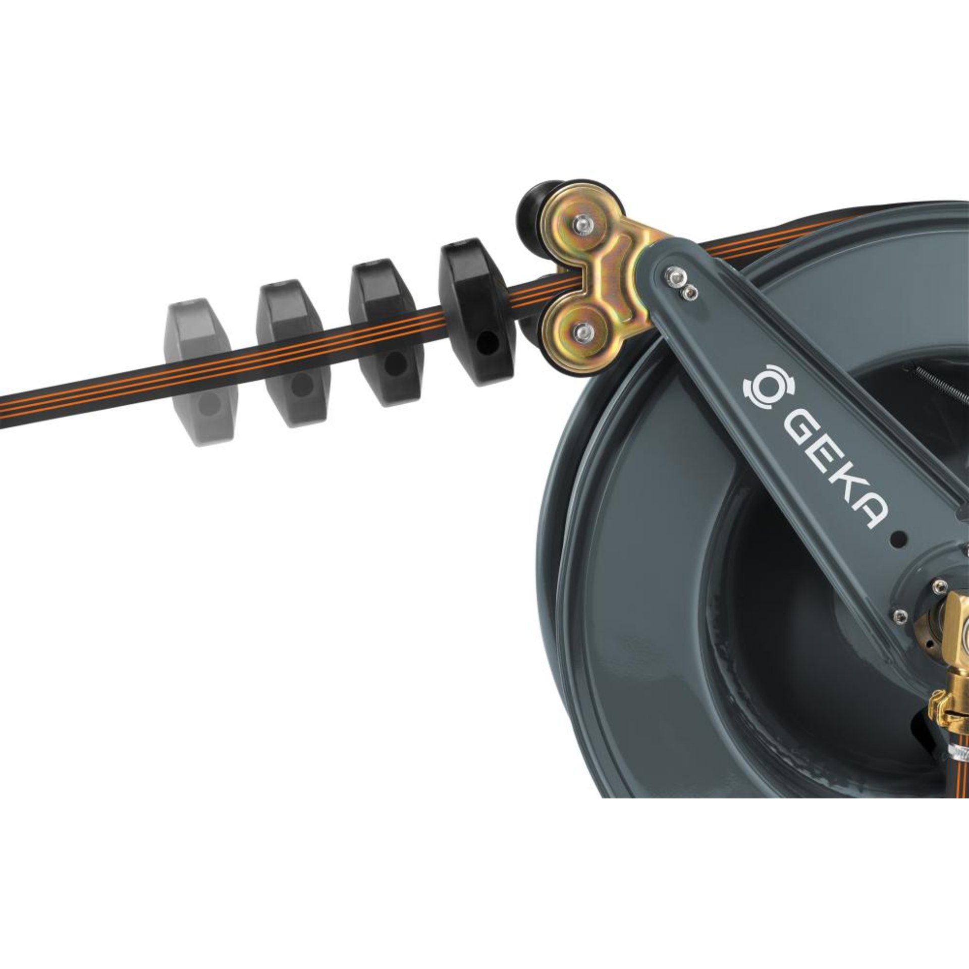 GEKA plus automatischer Schlauchaufroller PA30GSKinkl 25m-EPDM-Schlauch EURO TRIX 3/4"& Arm.